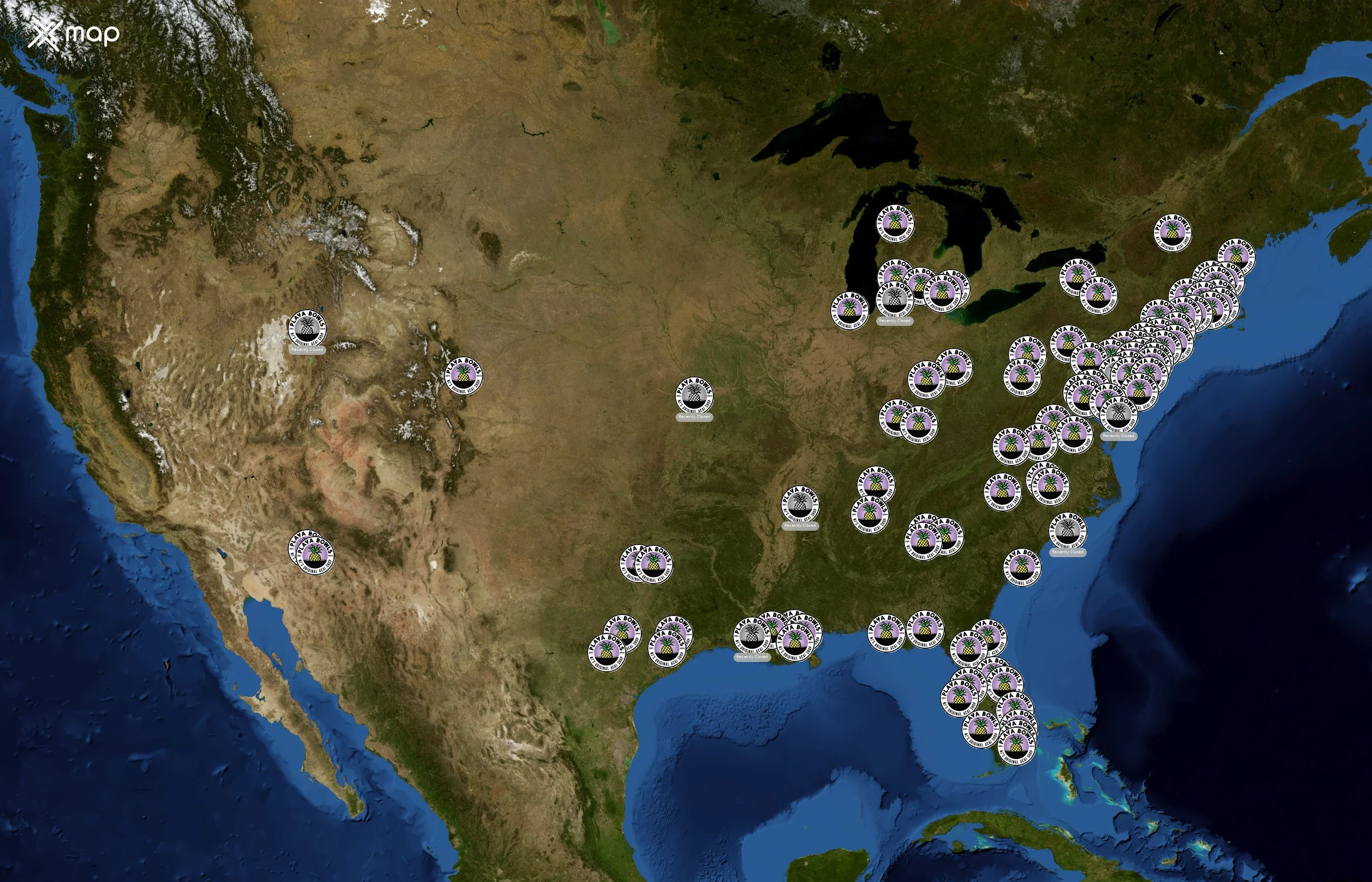 Playa Bowls state distribution