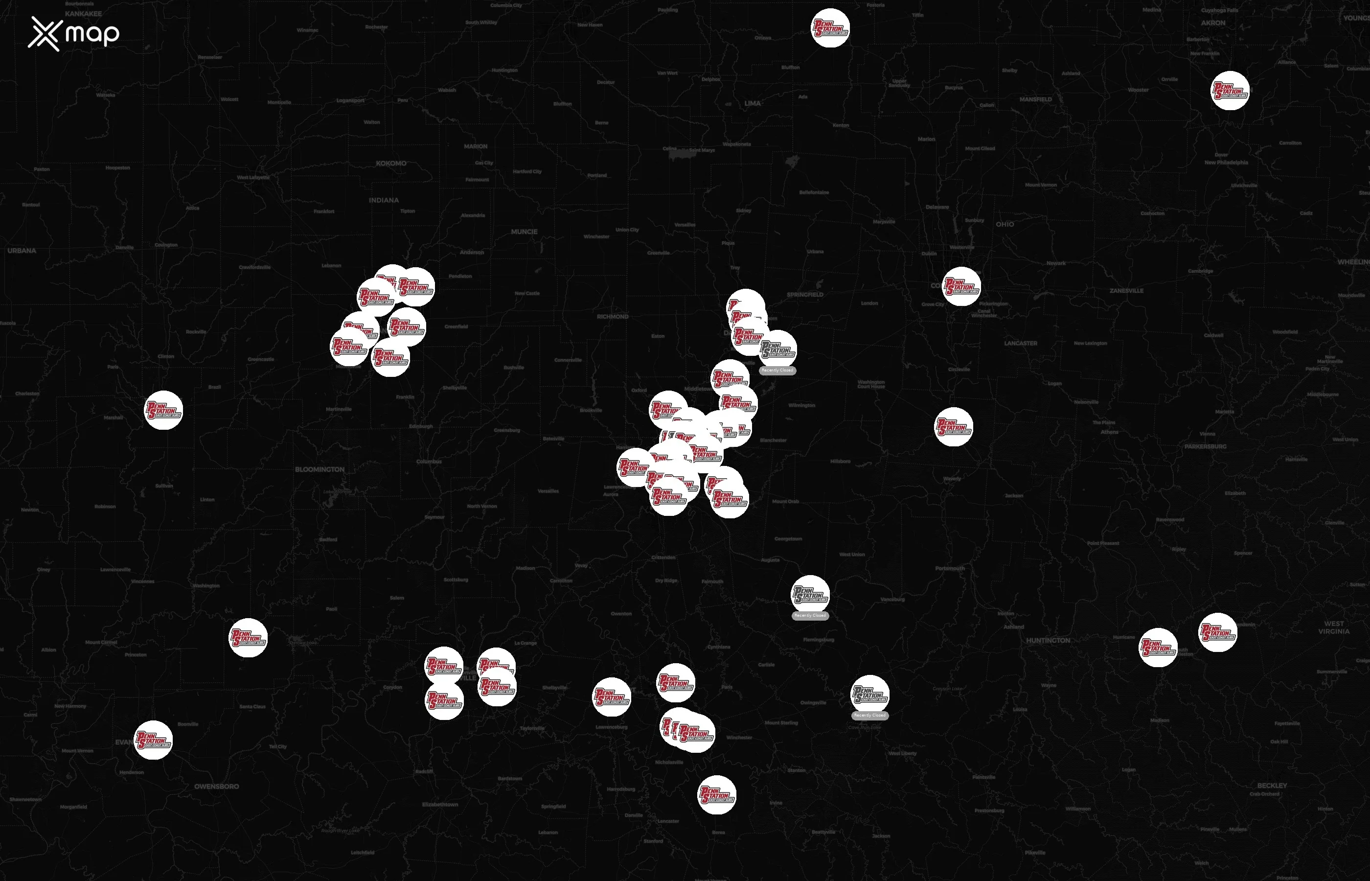 Penn Station East Coast Subs city distribution