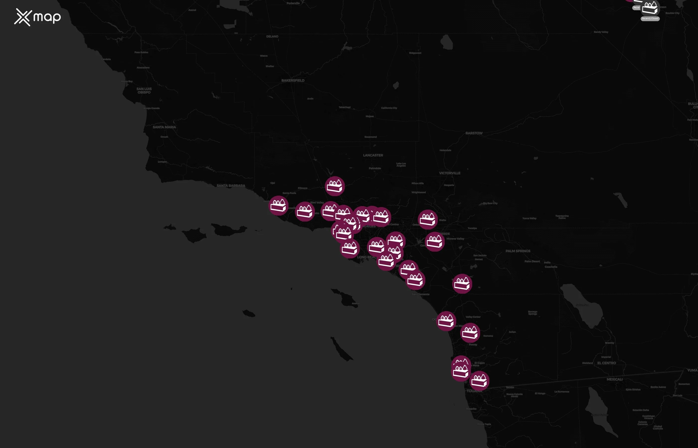The Cheesecake Factory city distribution