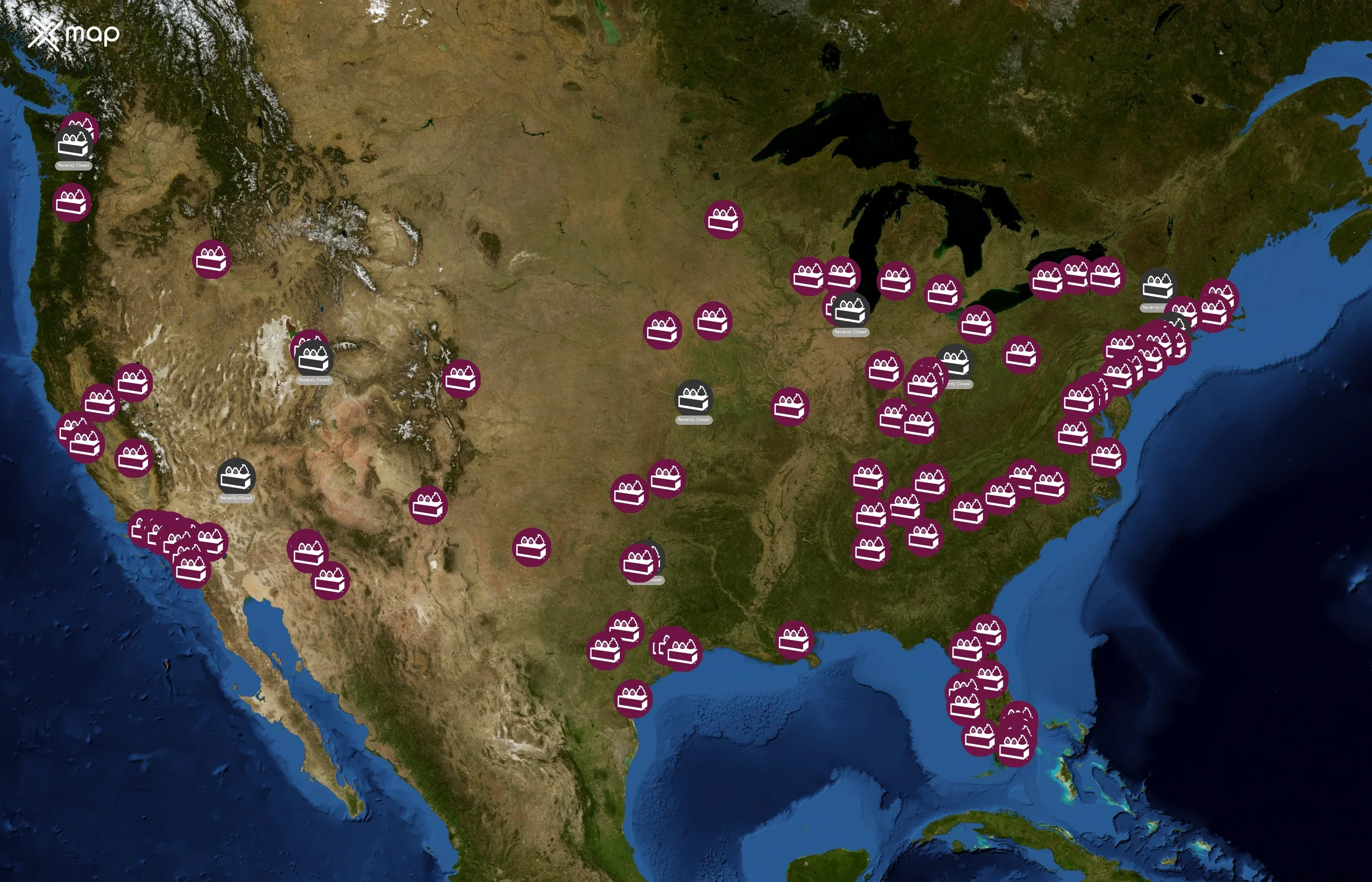 The Cheesecake Factory state distribution