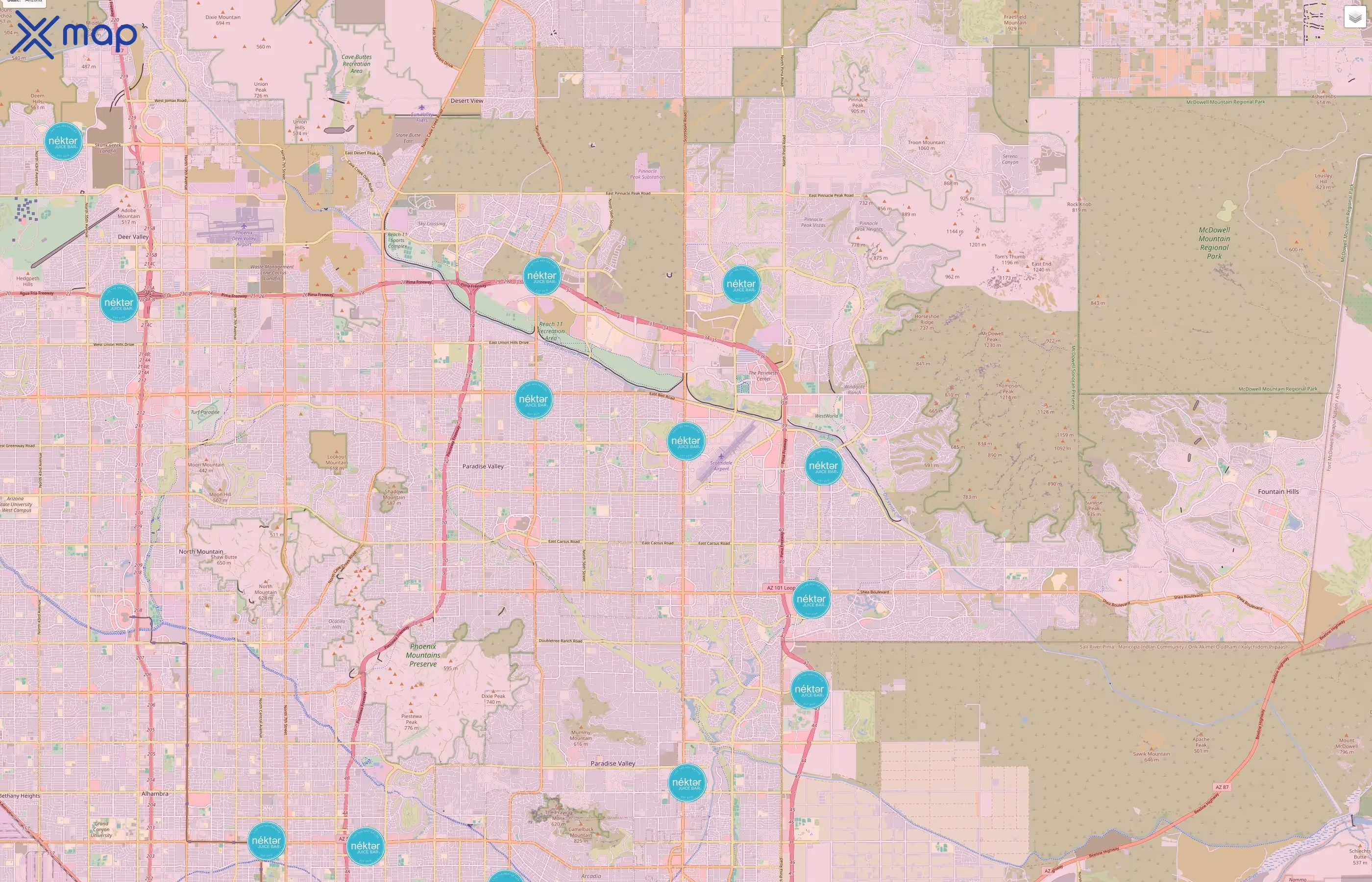 Nekter Juice Bar traffic data