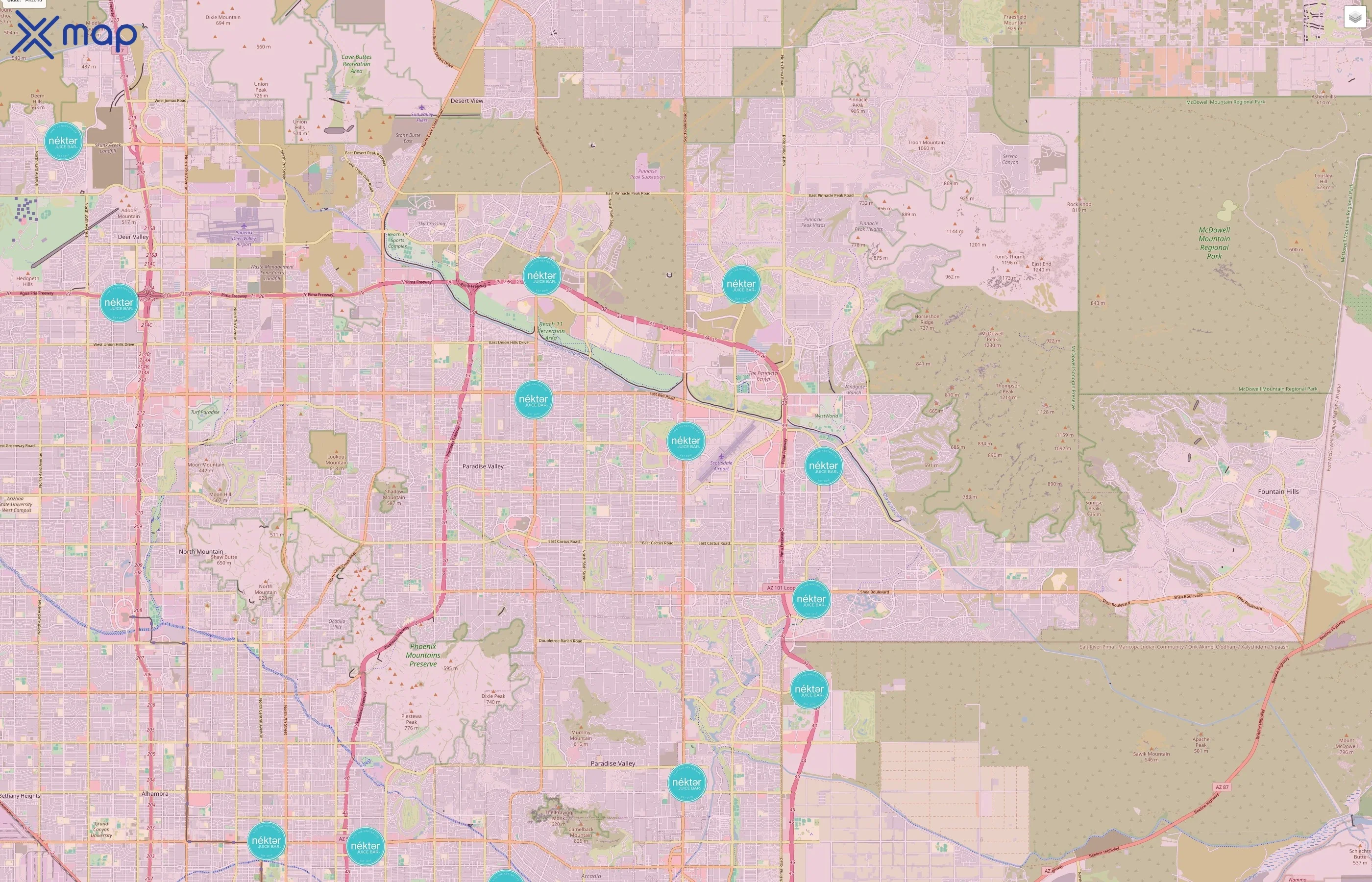 Nekter Juice Bar traffic data