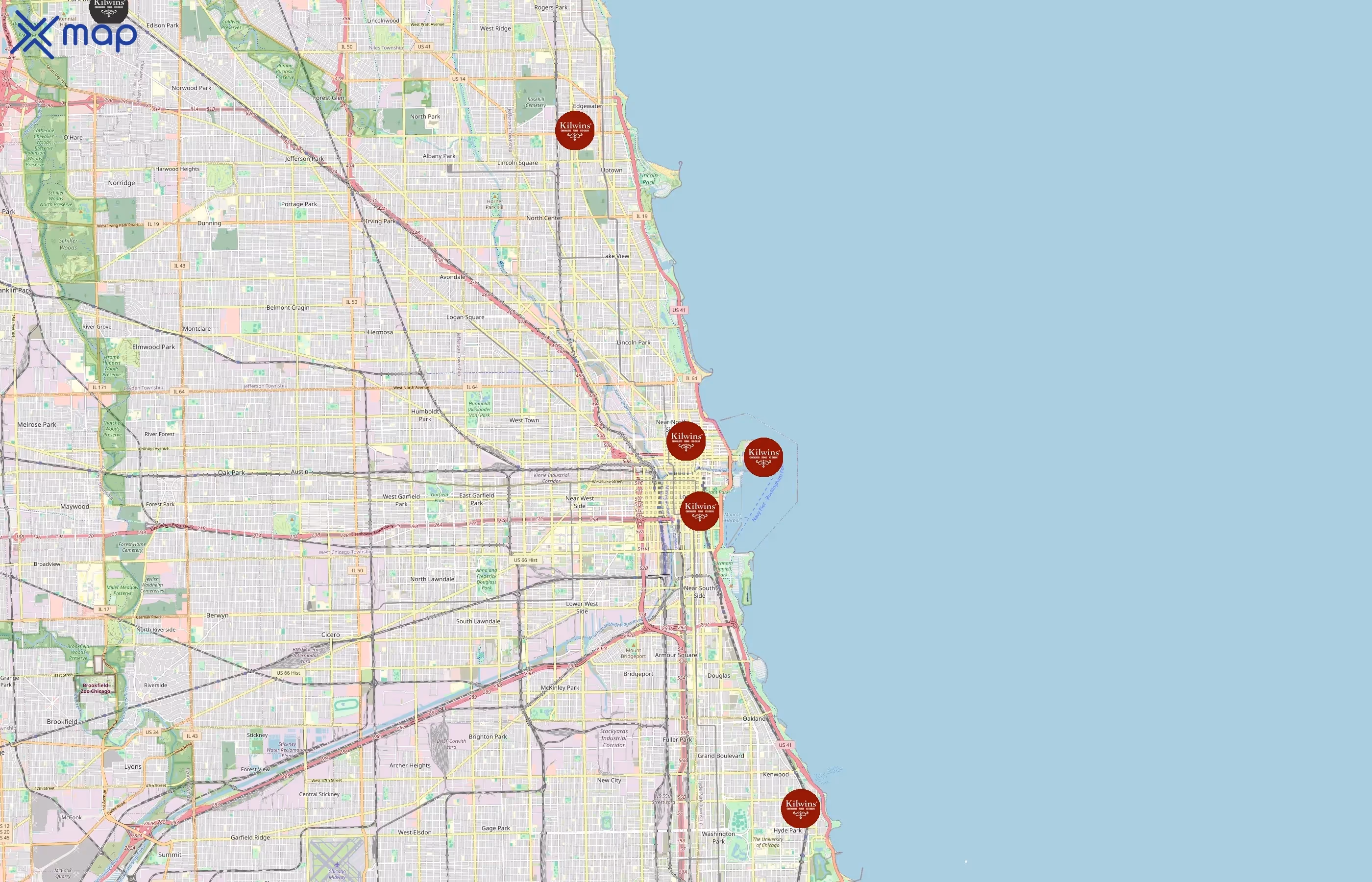 Kilwins area coverage