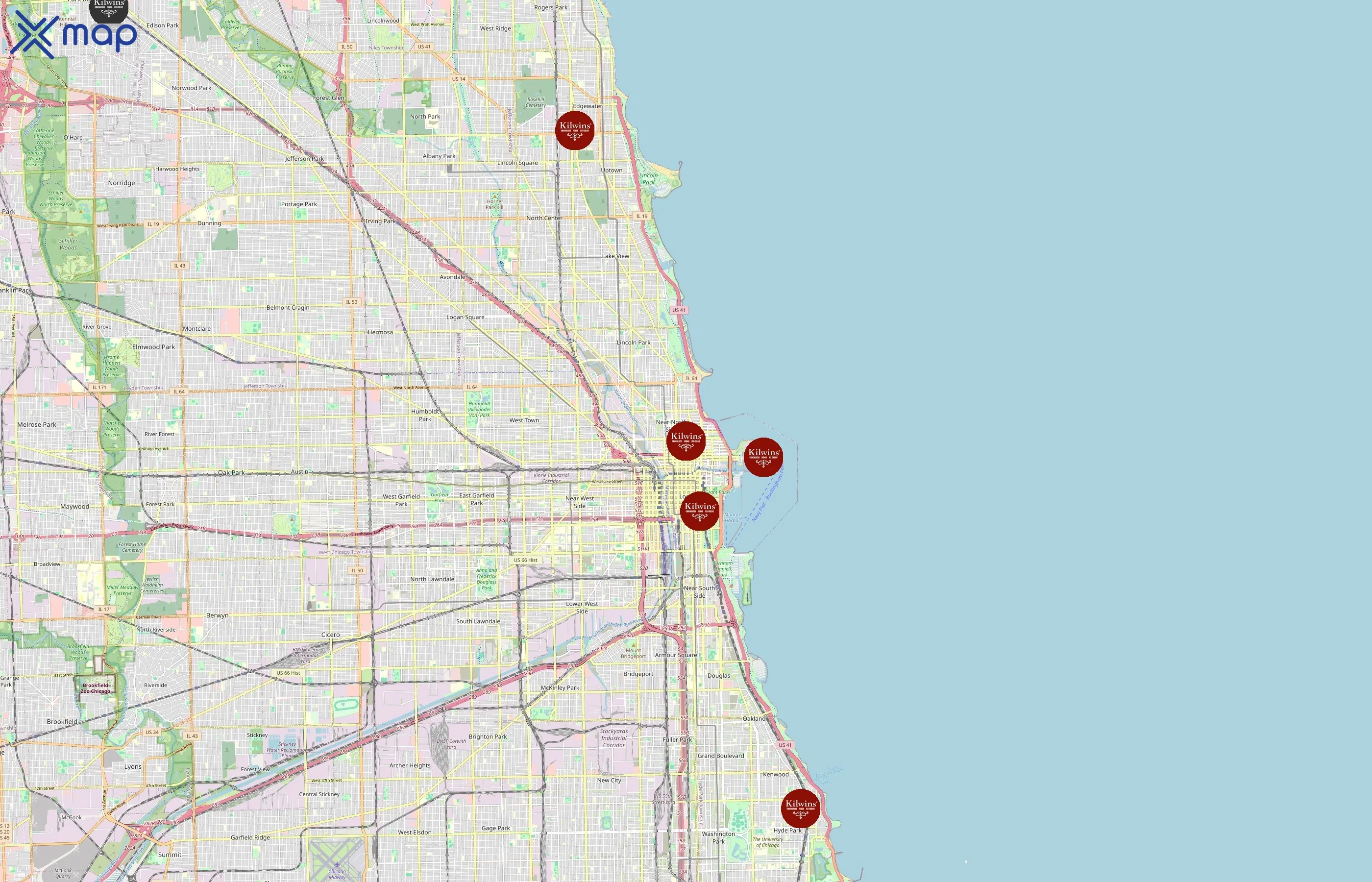 Kilwins area coverage
