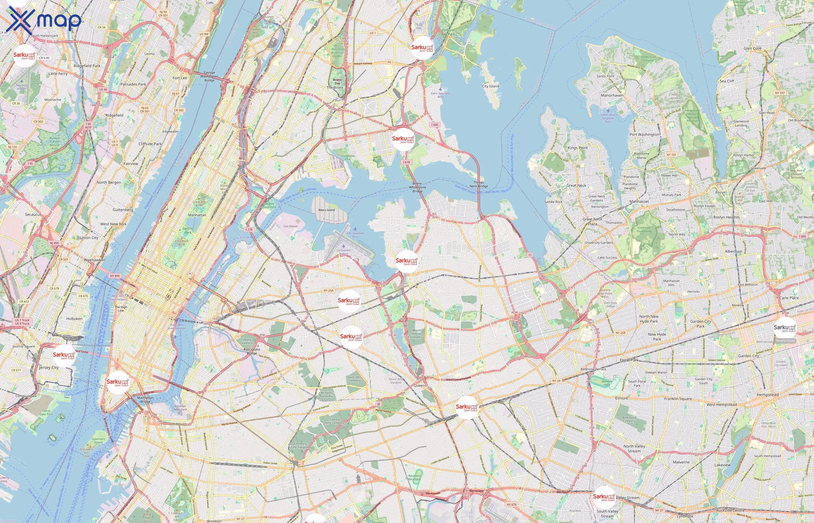 Sarku Japan area coverage