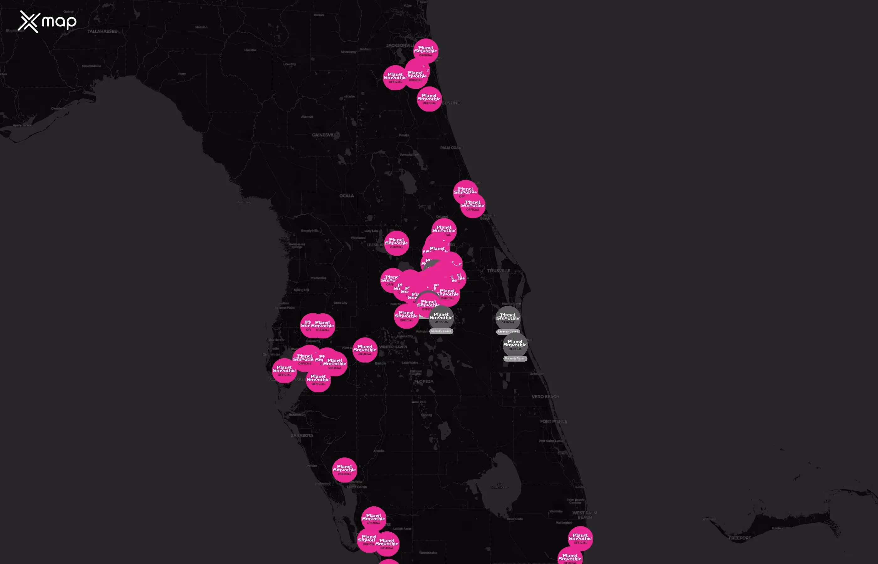 Planet Smoothie city distribution