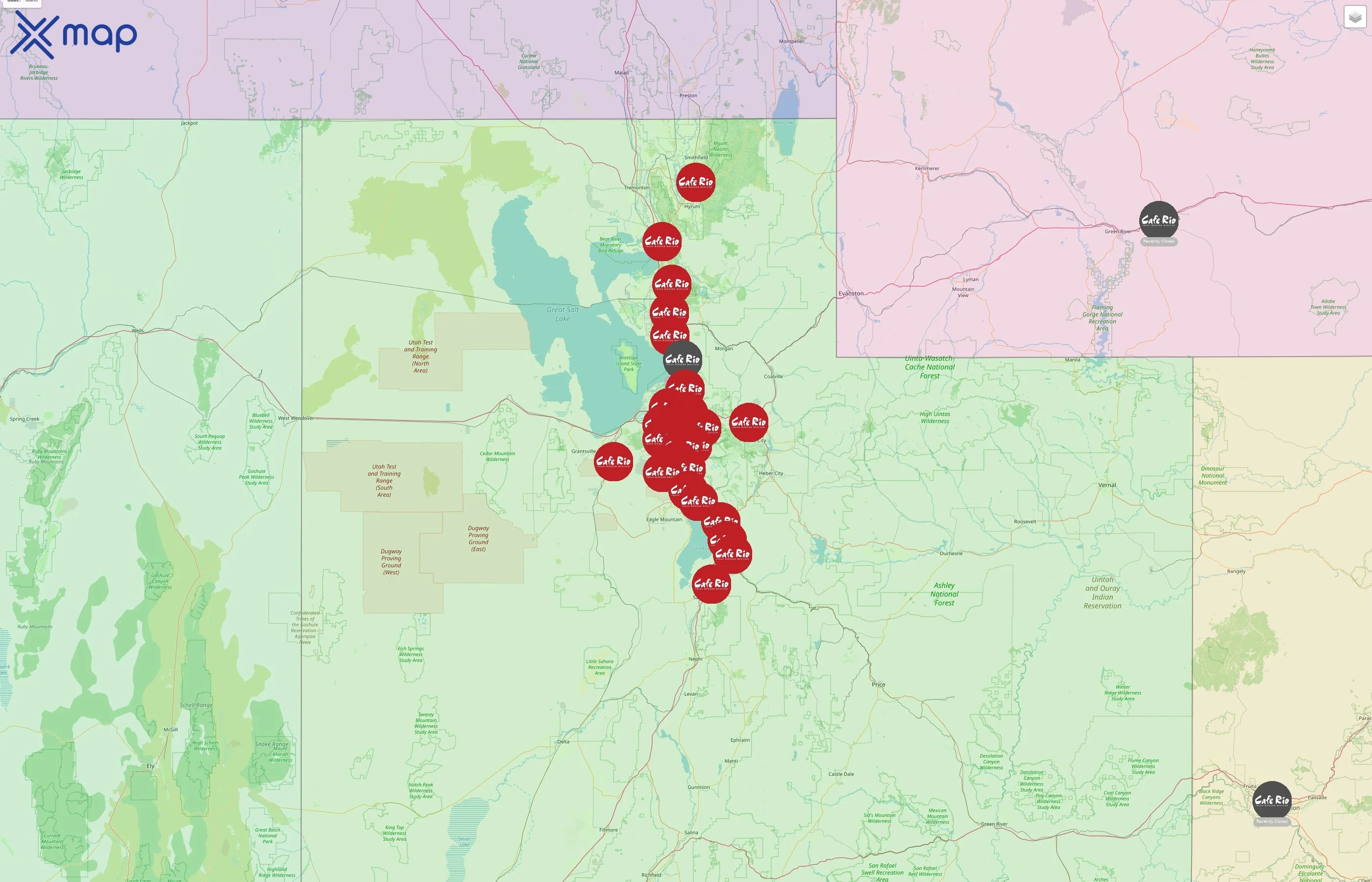 Cafe Rio street hotspots