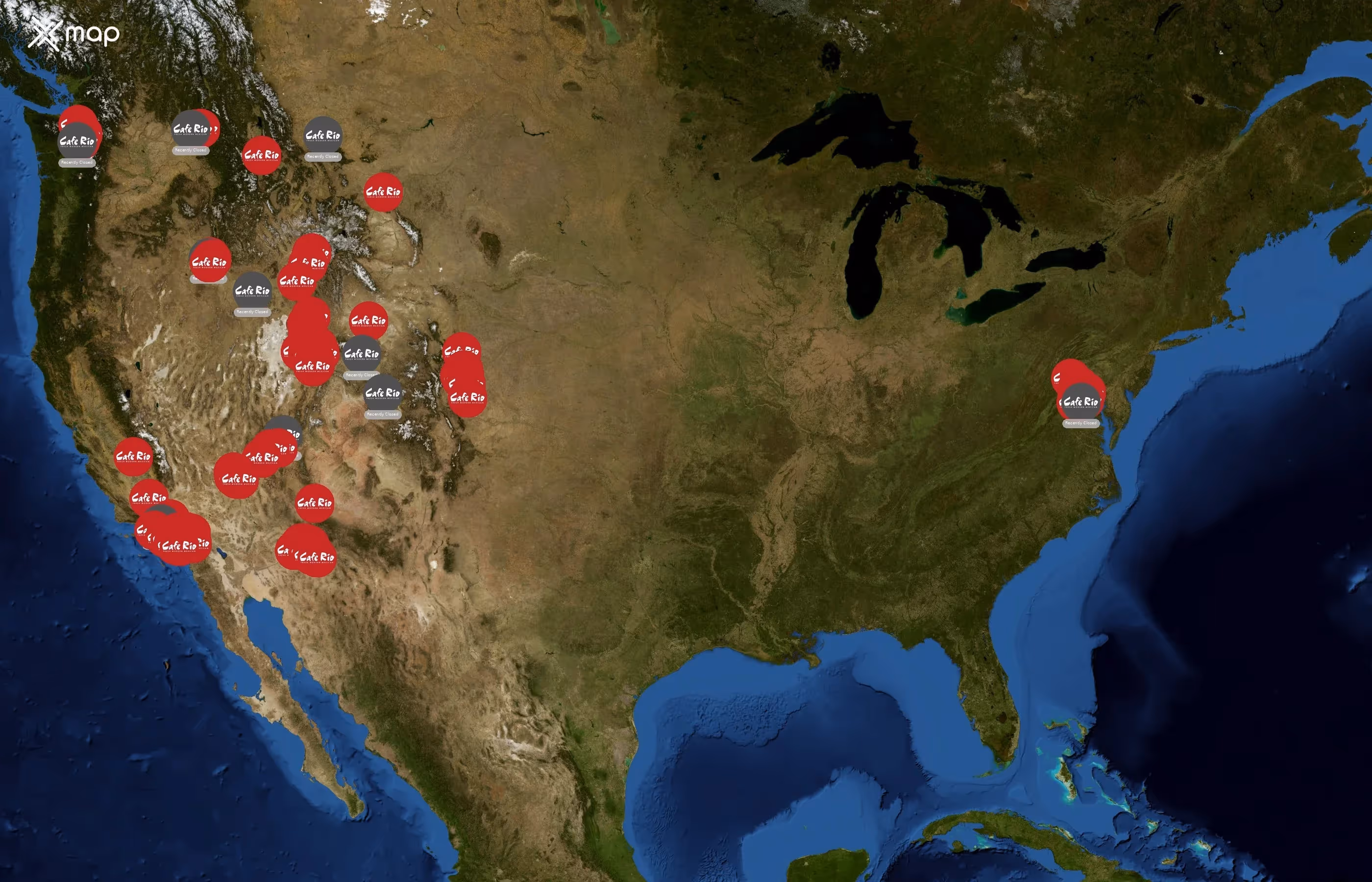 Cafe Rio state distribution