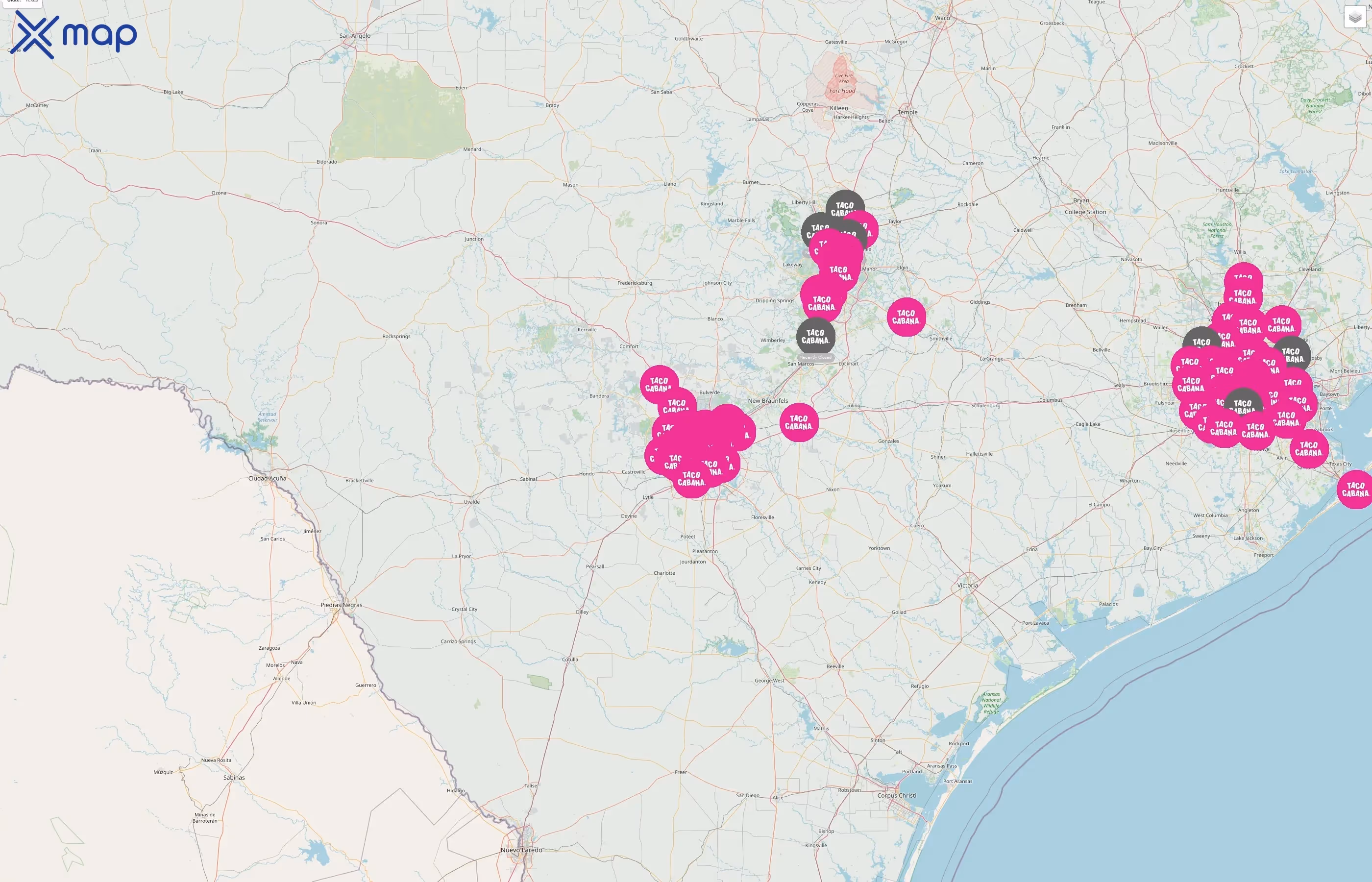 Taco Cabana street hotspots