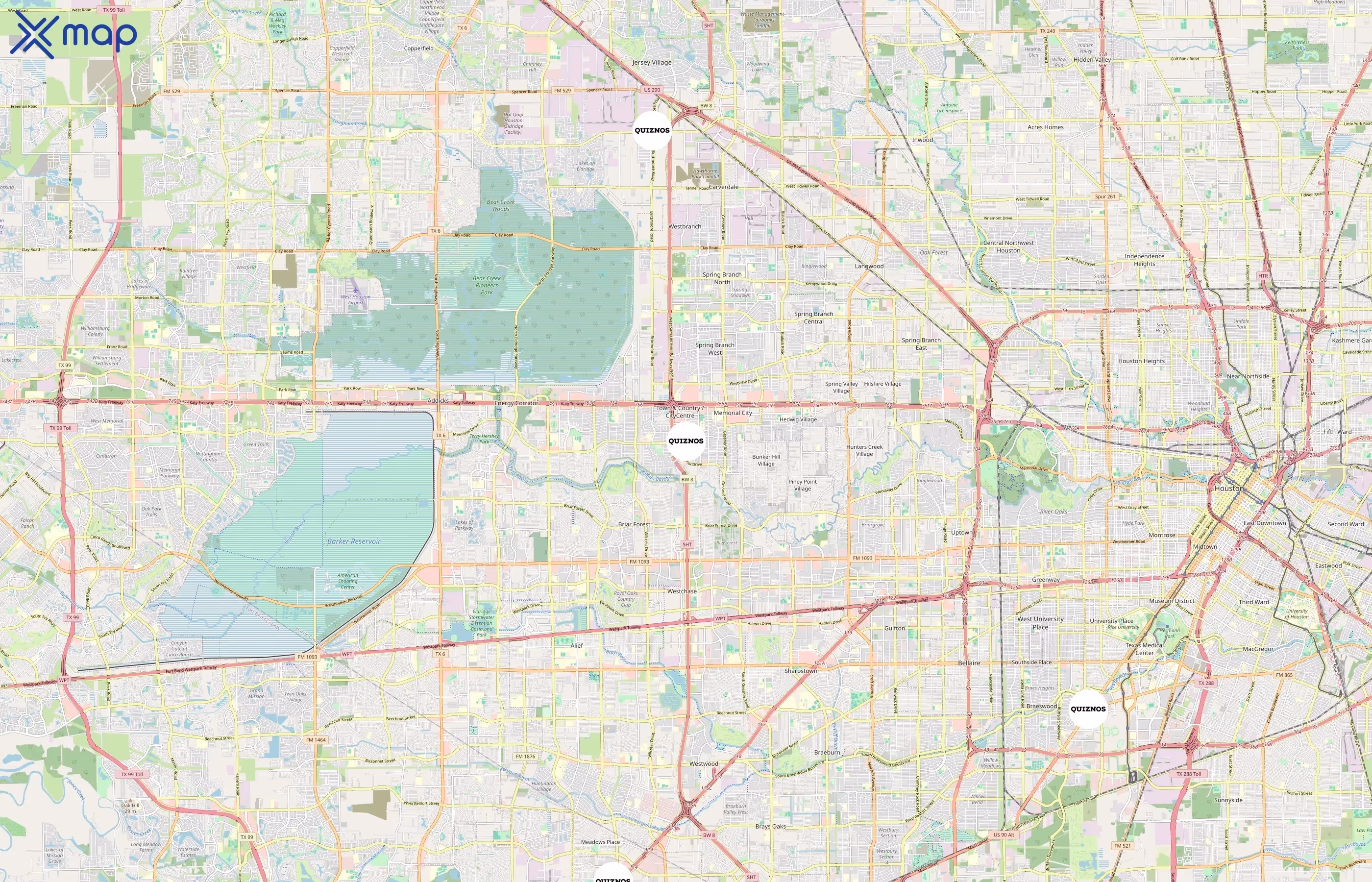 Quiznos area coverage