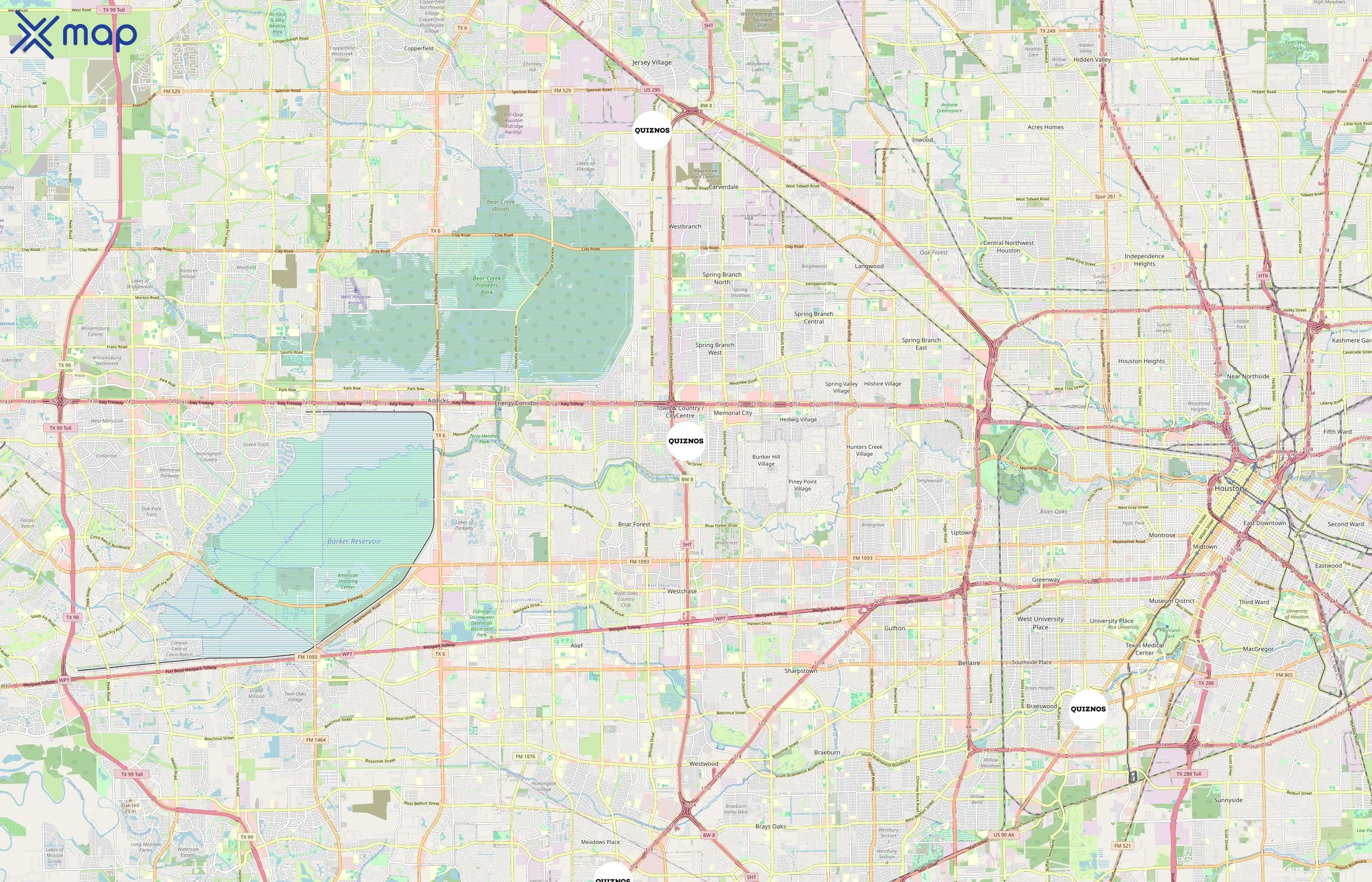 Quiznos area coverage