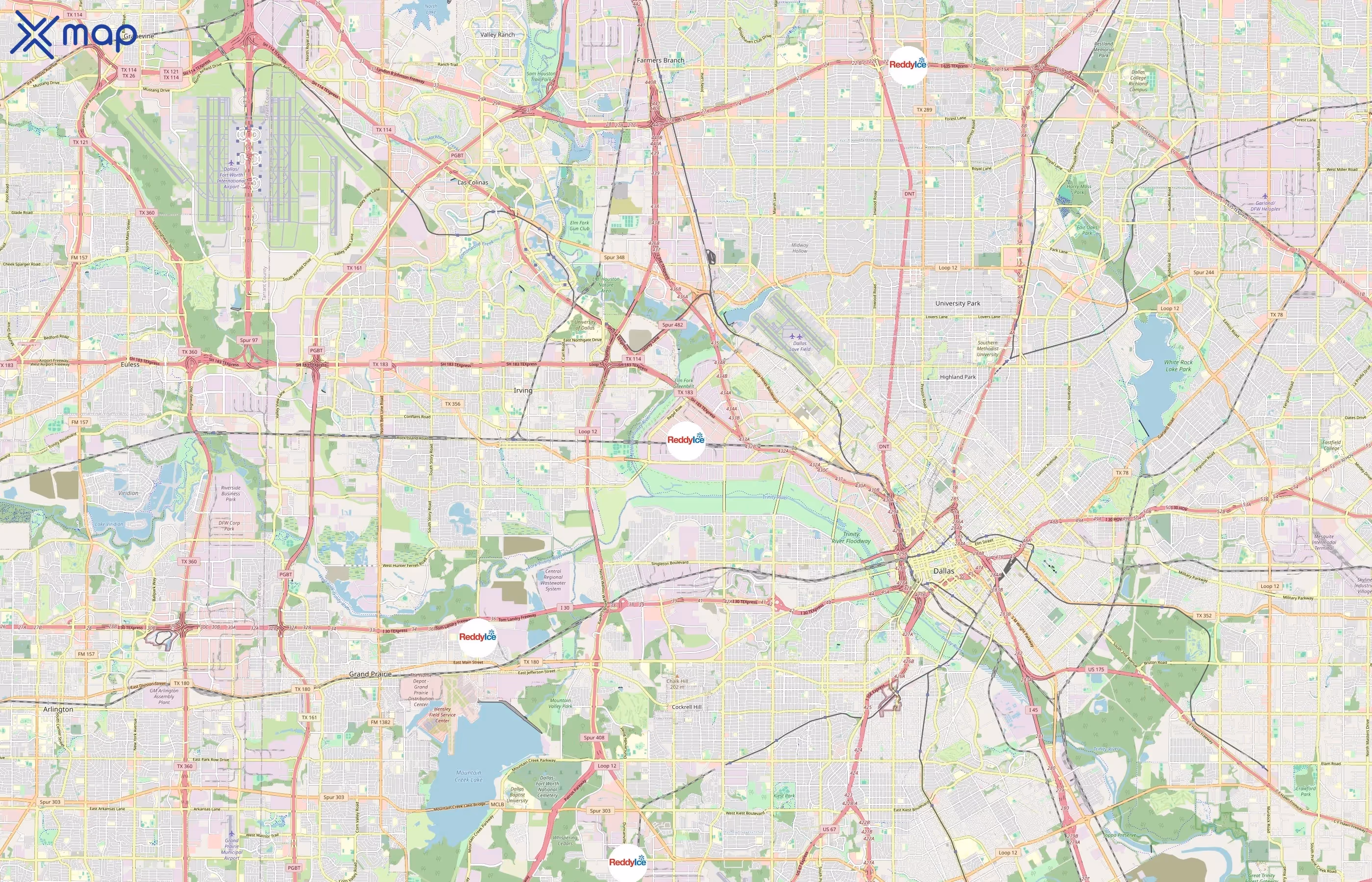 Reddy Ice area coverage