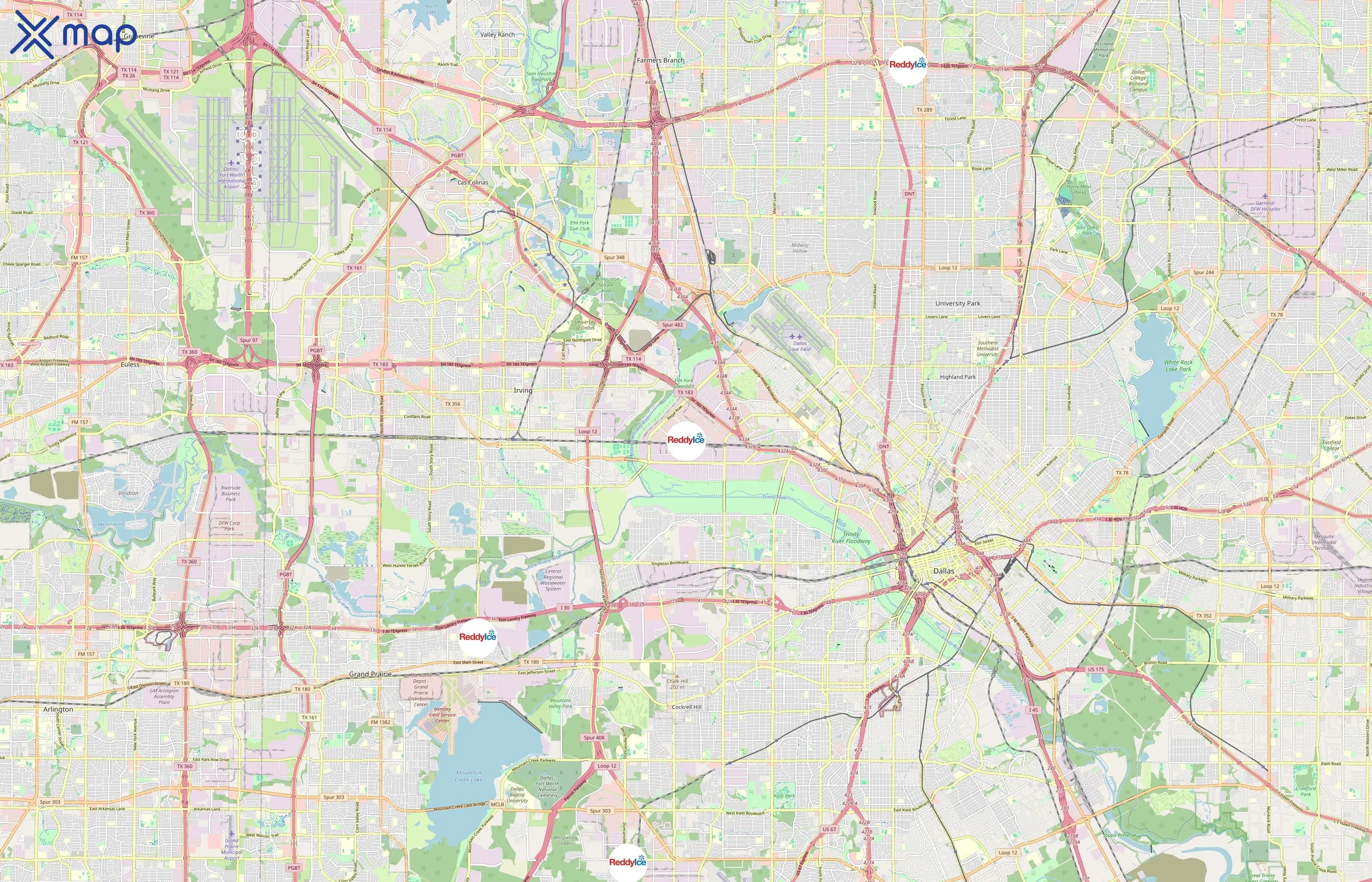 Reddy Ice area coverage