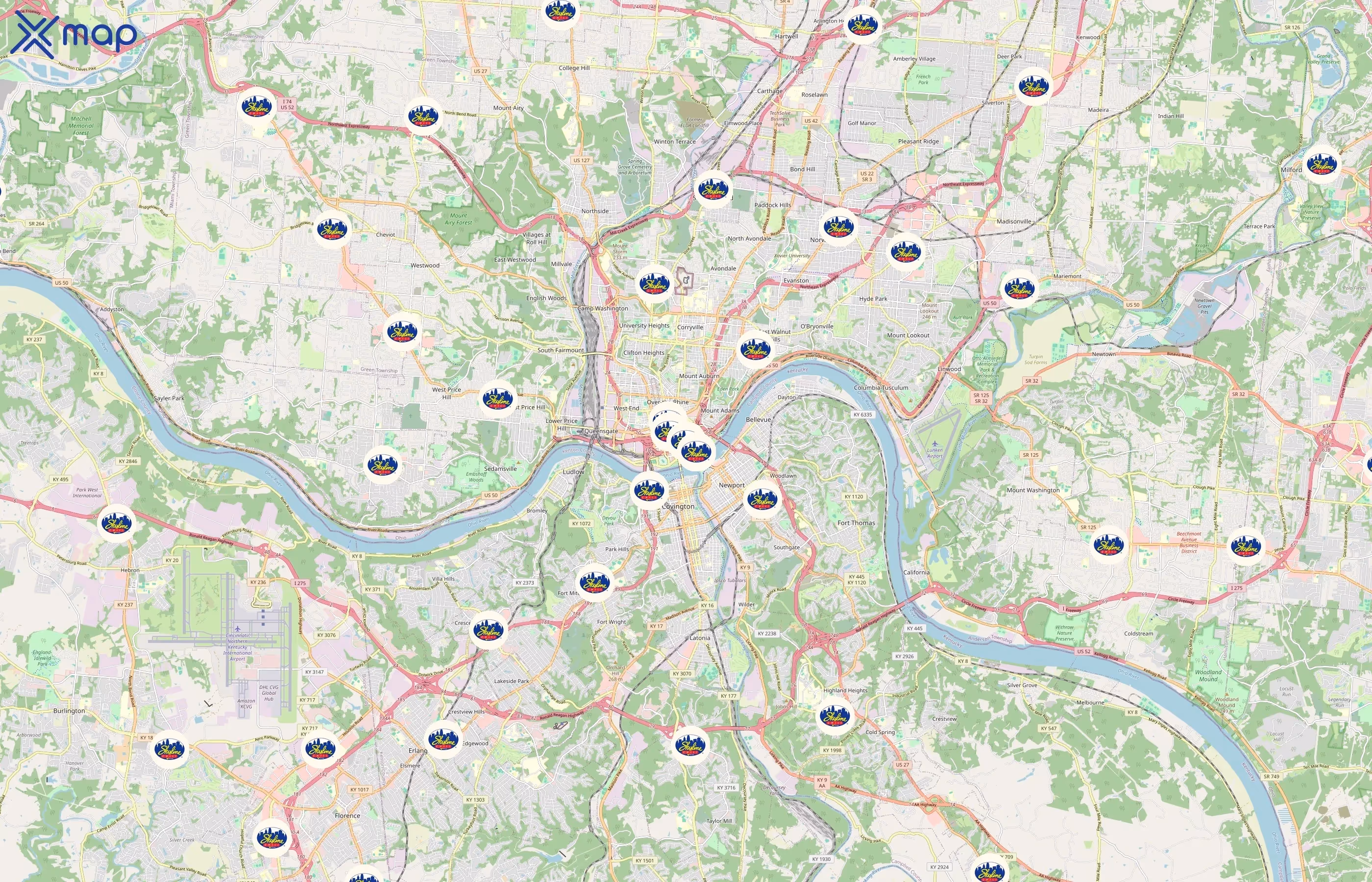 Skyline Chili area coverage