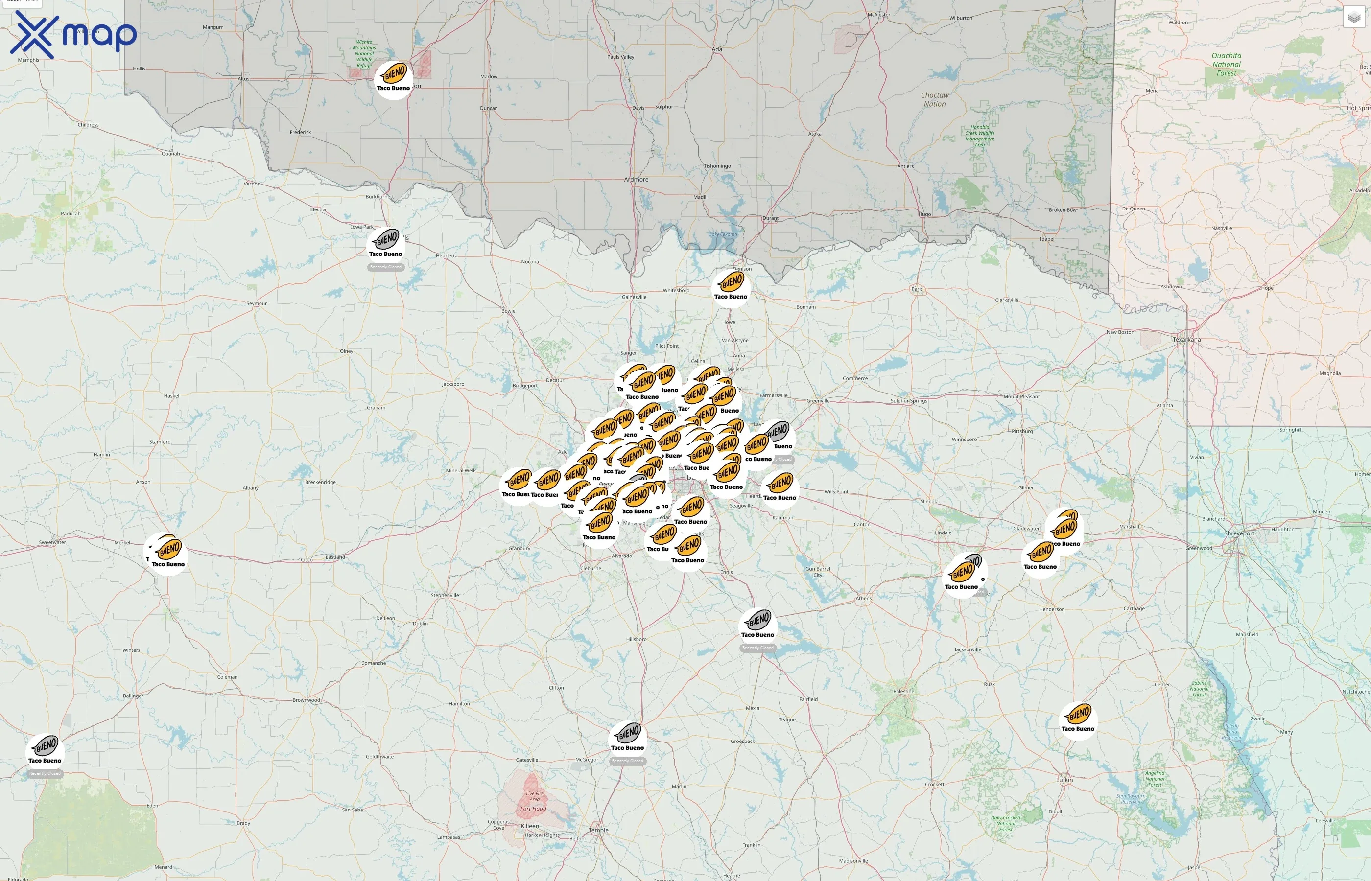 Taco Bueno street hotspots
