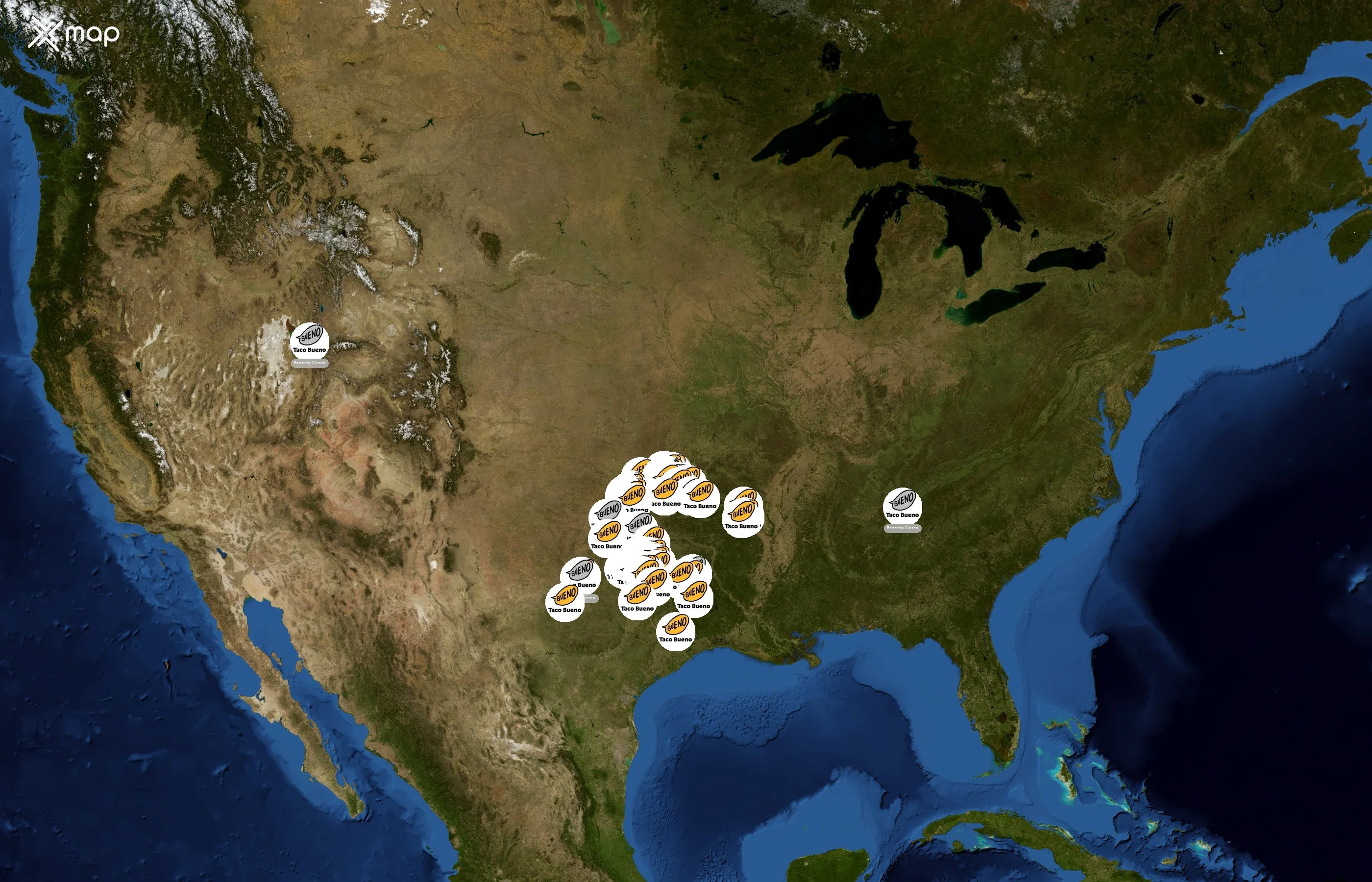 Taco Bueno state distribution