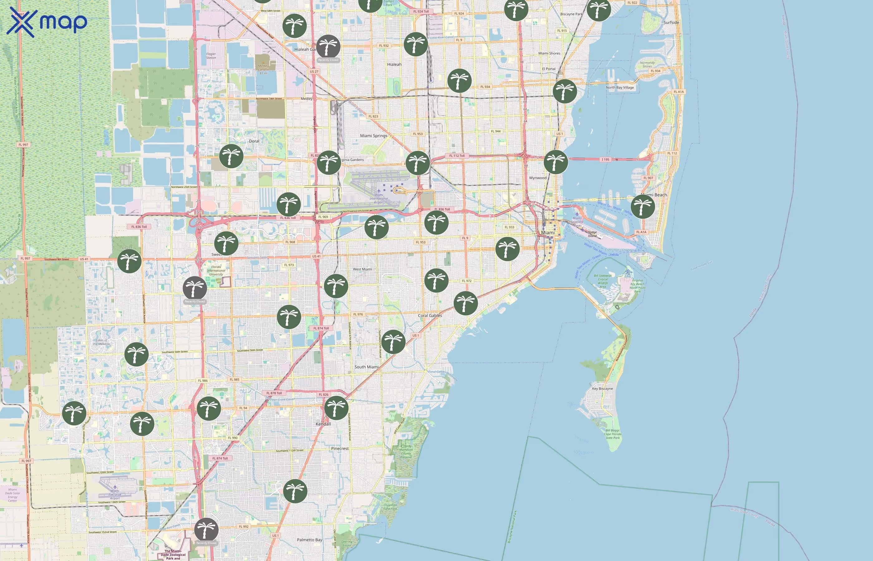 Pollo Tropical area coverage