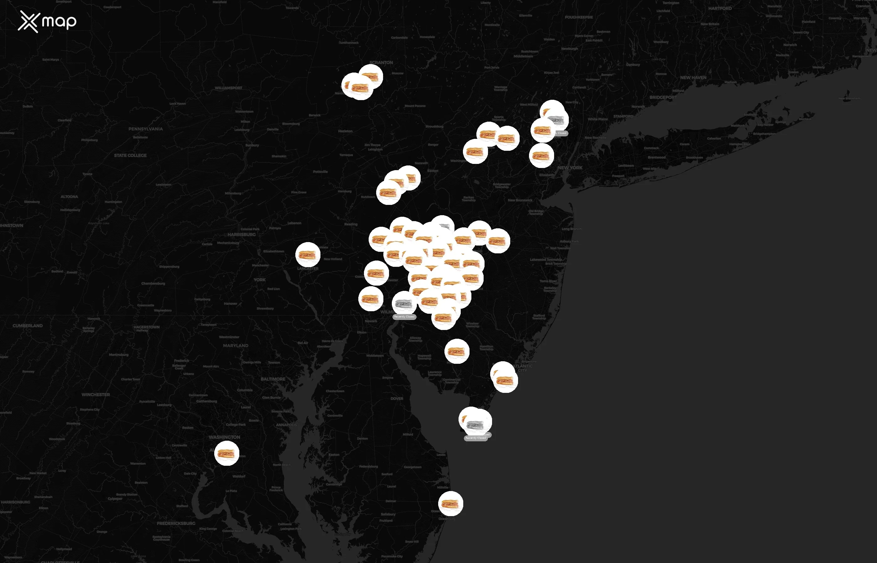 PrimoHoagies city distribution