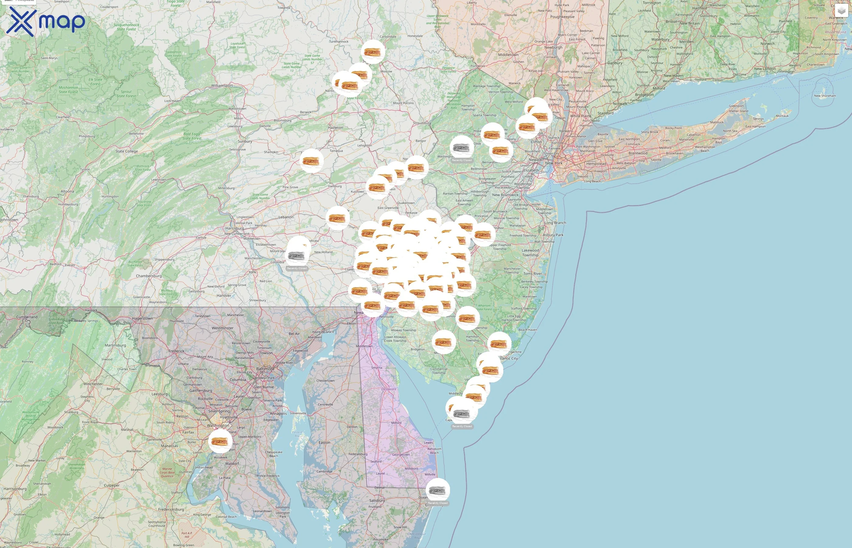 PrimoHoagies street hotspots