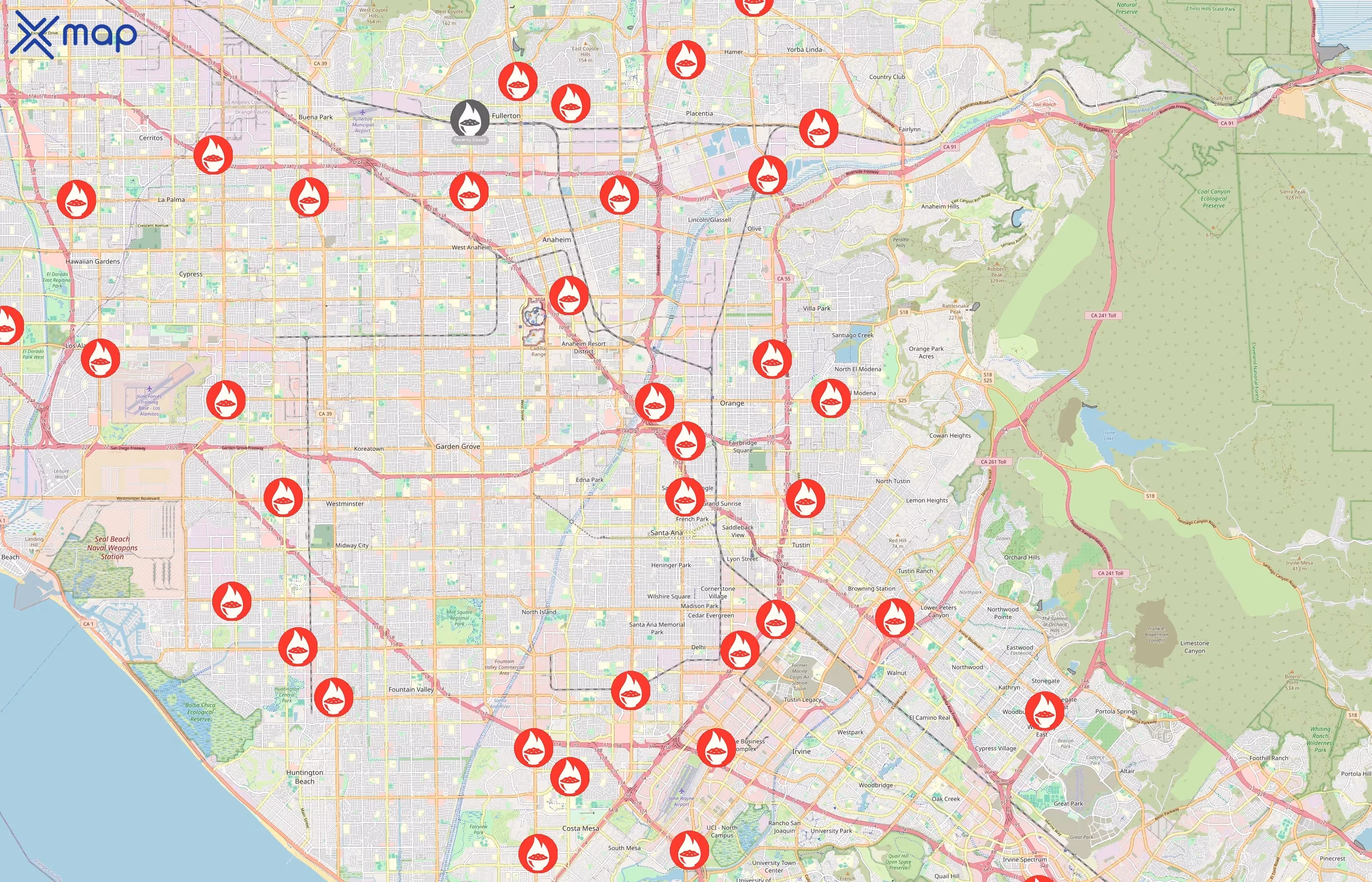 Flame Broiler area coverage