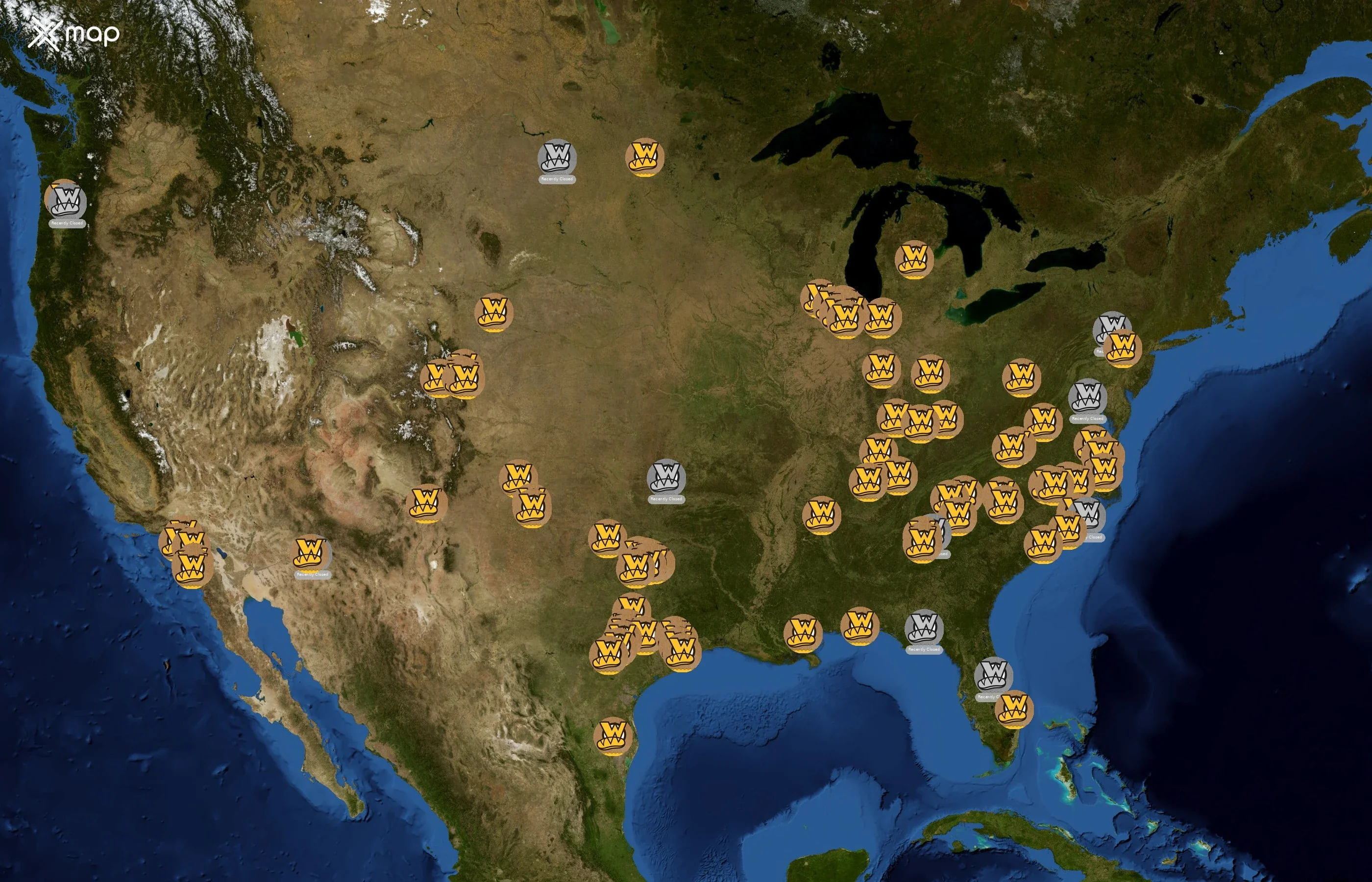 Which Wich Superior Sandwiches state distribution