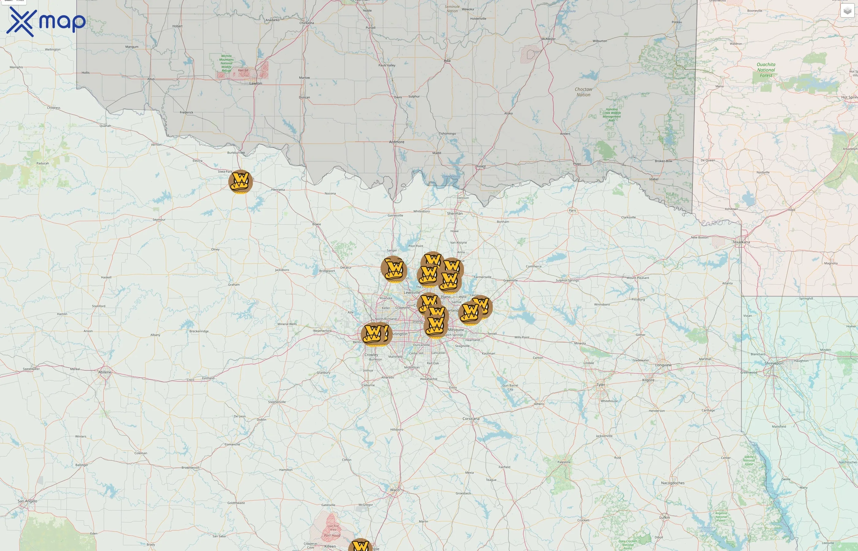 Which Wich Superior Sandwiches street hotspots