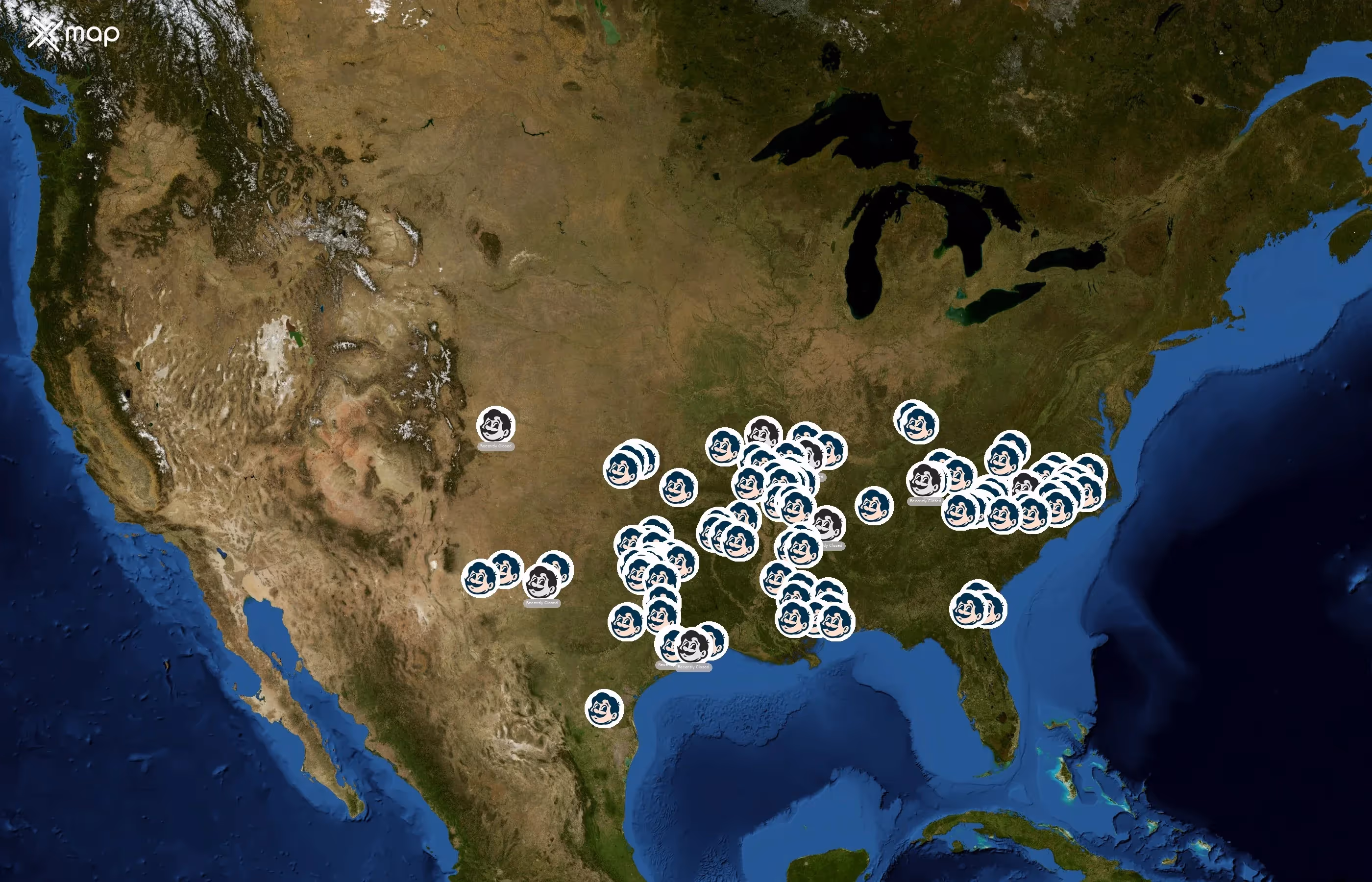 Pizza Inn state distribution