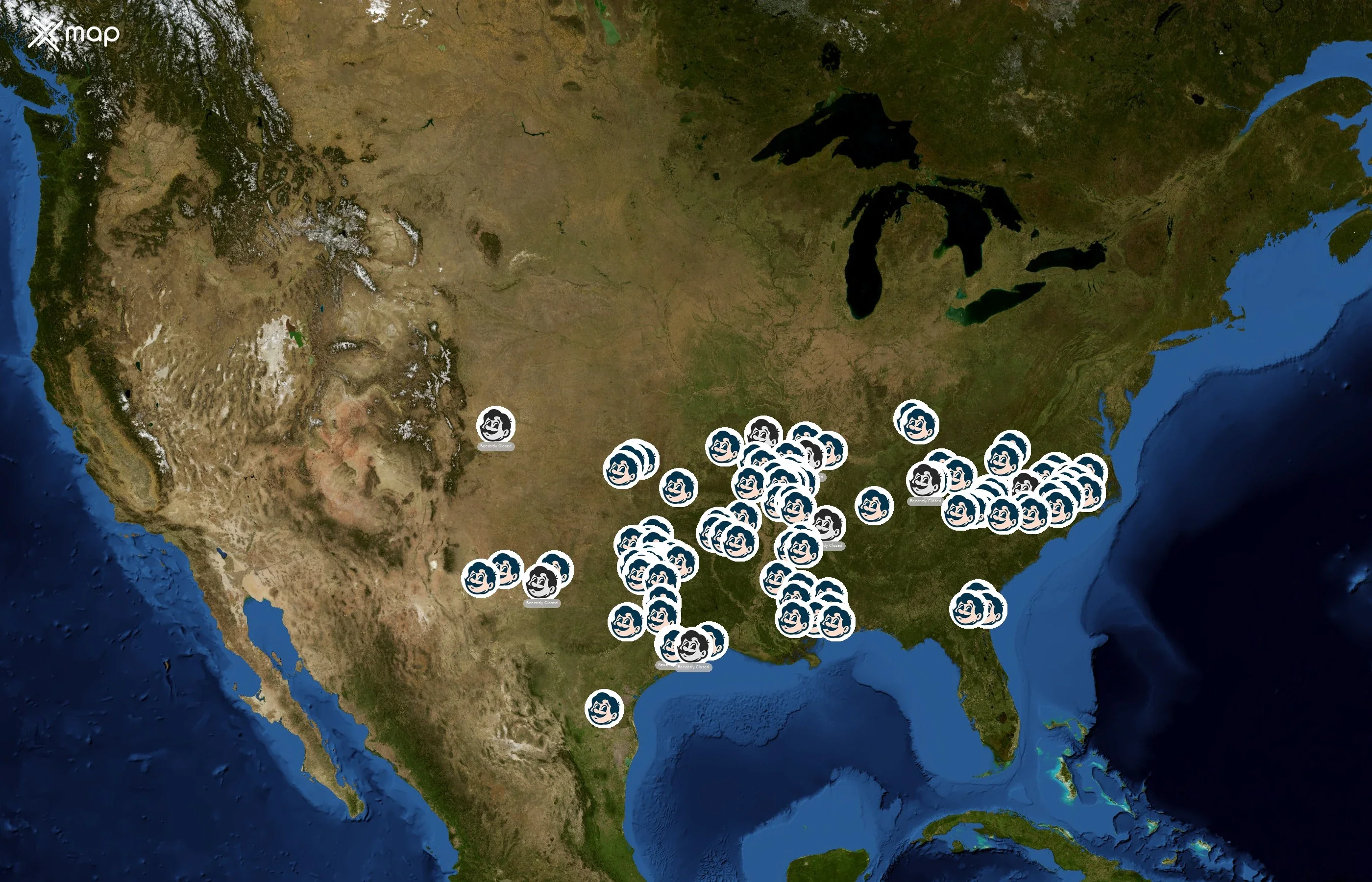 Pizza Inn state distribution