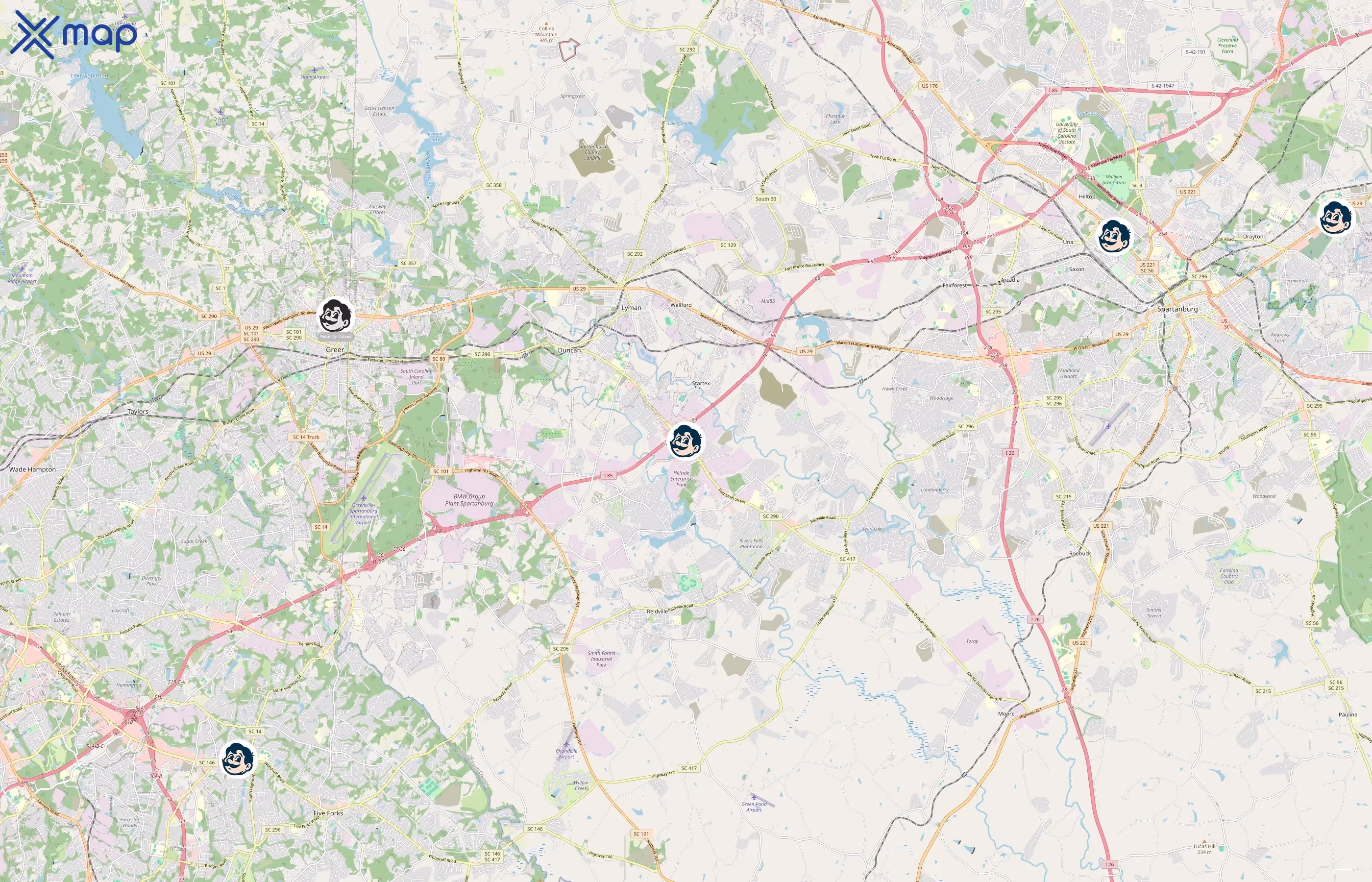 Pizza Inn area coverage
