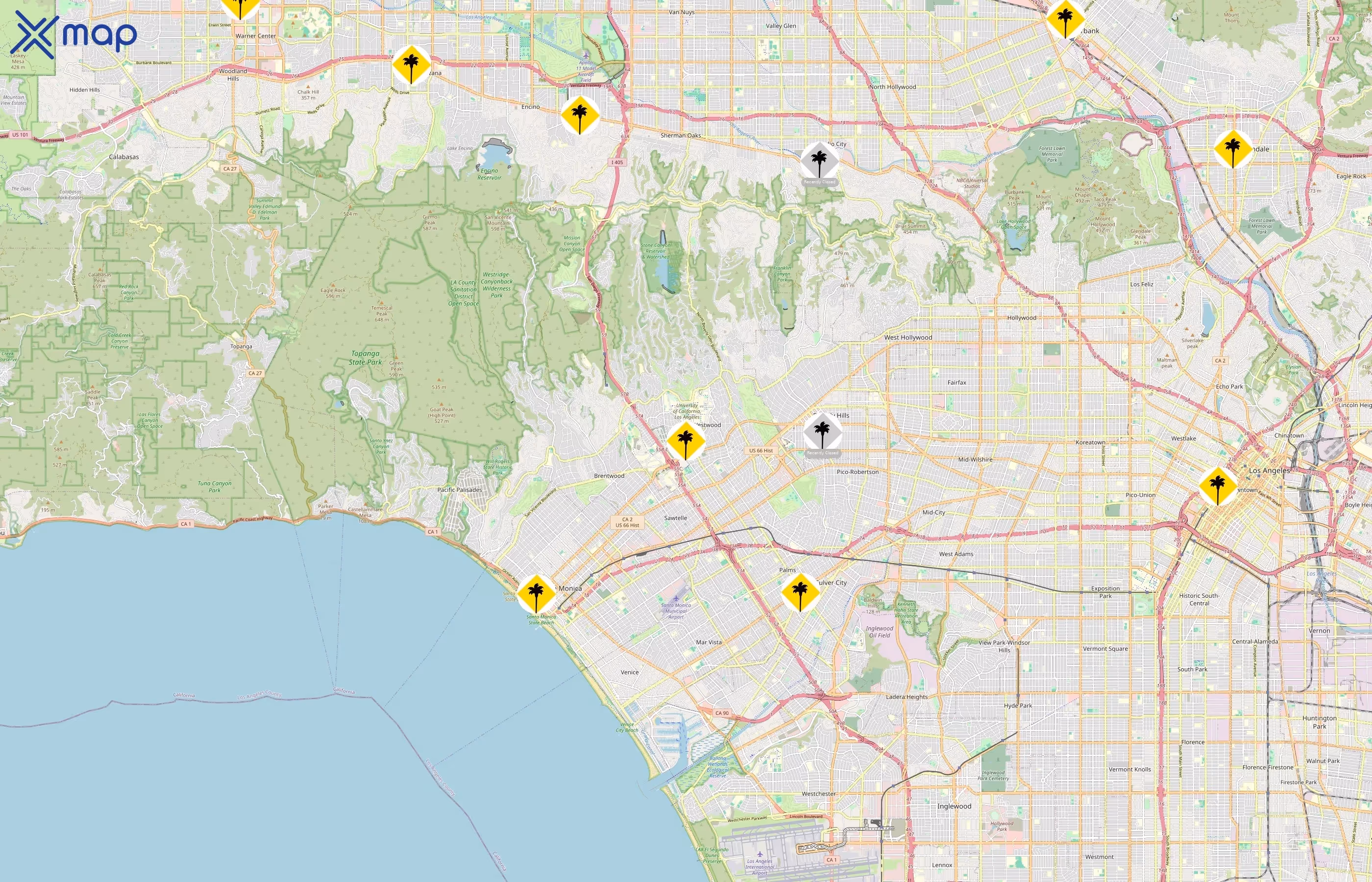 California Pizza Kitchen area coverage