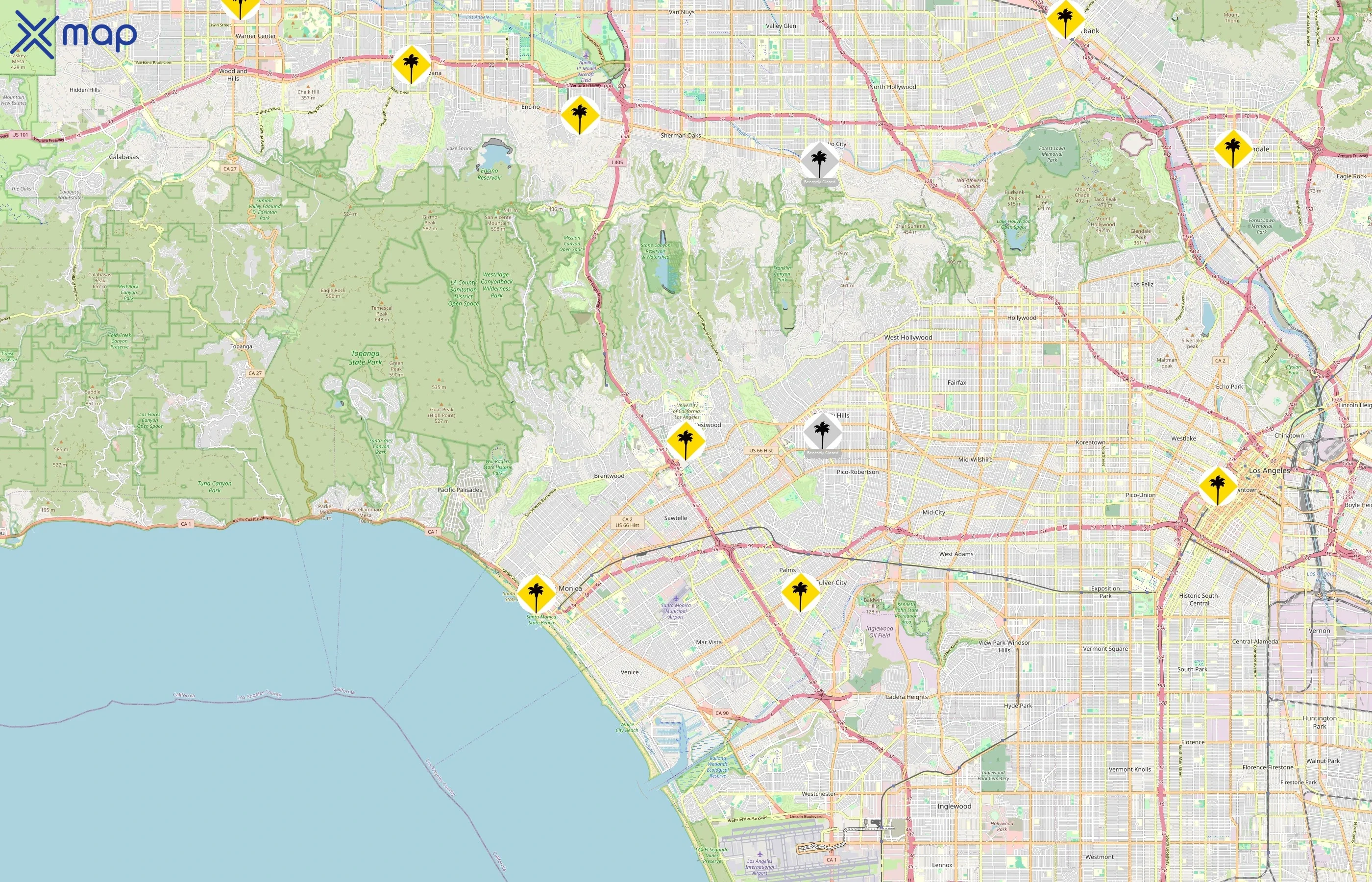 California Pizza Kitchen area coverage