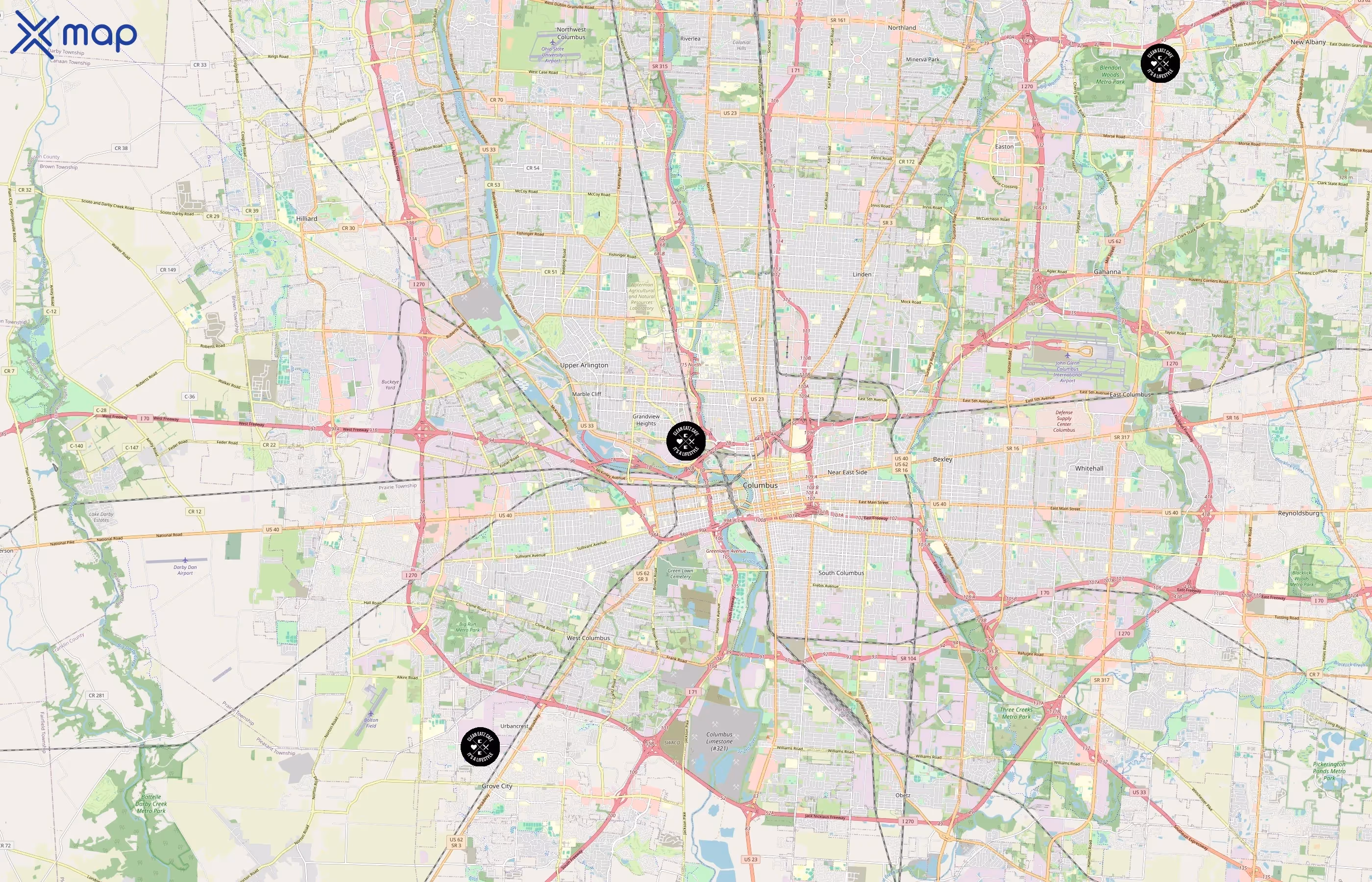 Clean Eatz area coverage