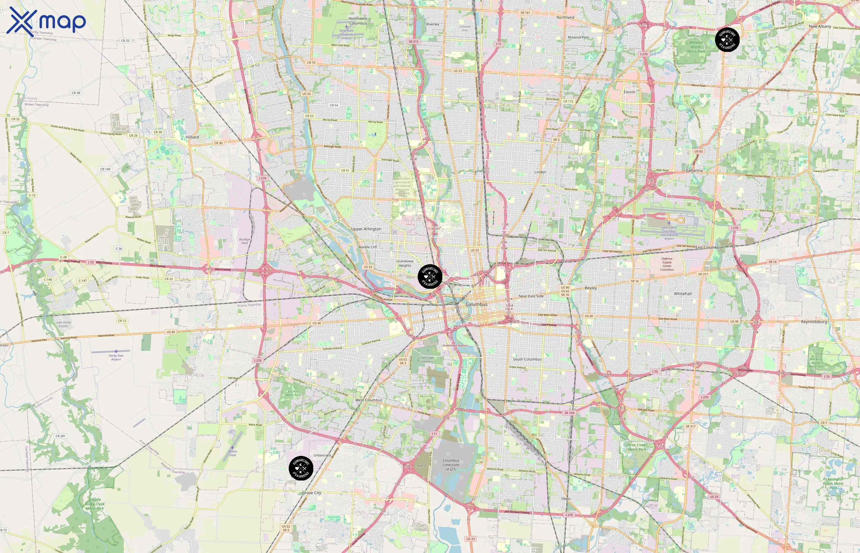 Clean Eatz area coverage