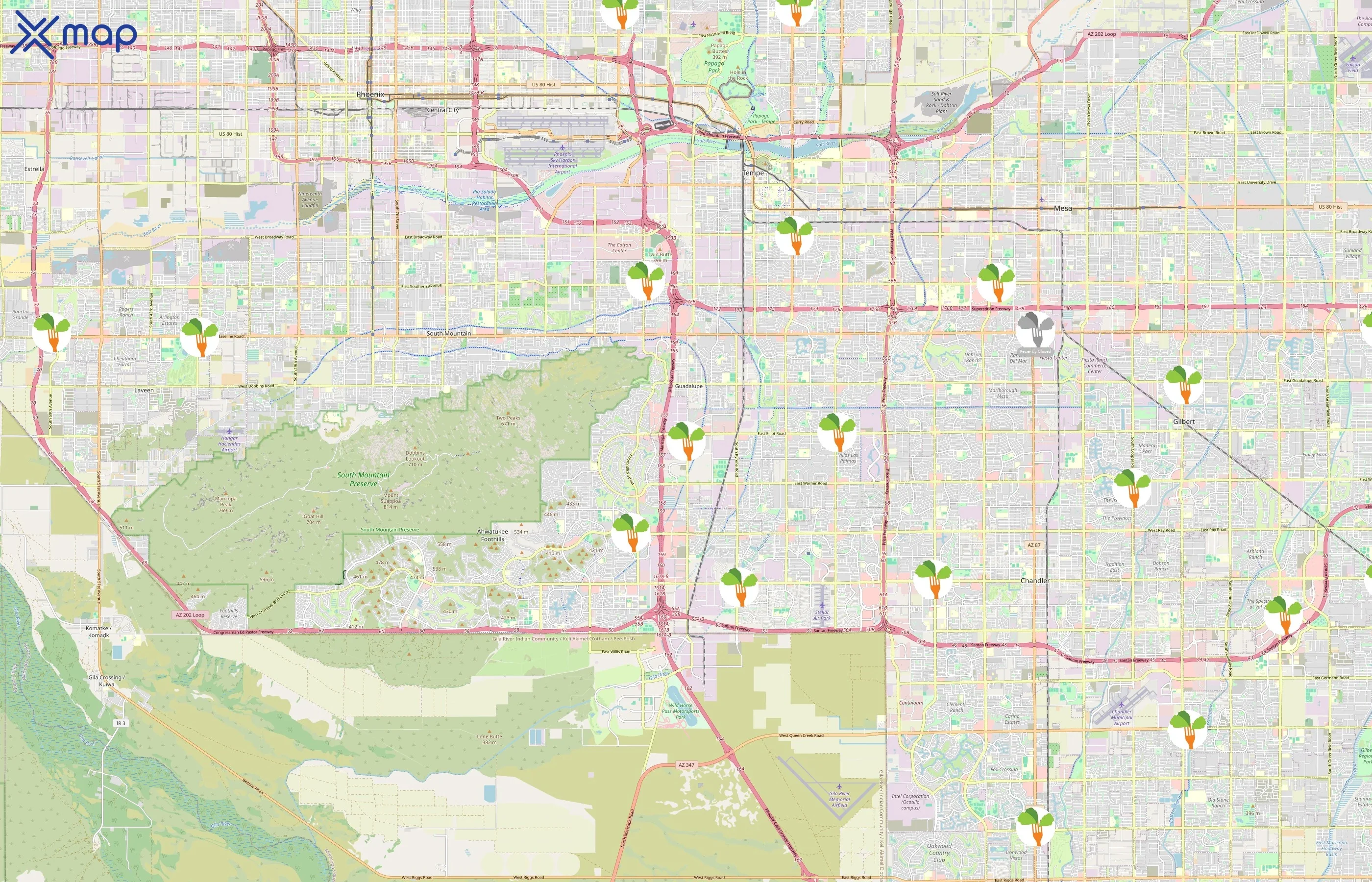 Salad and Go area coverage