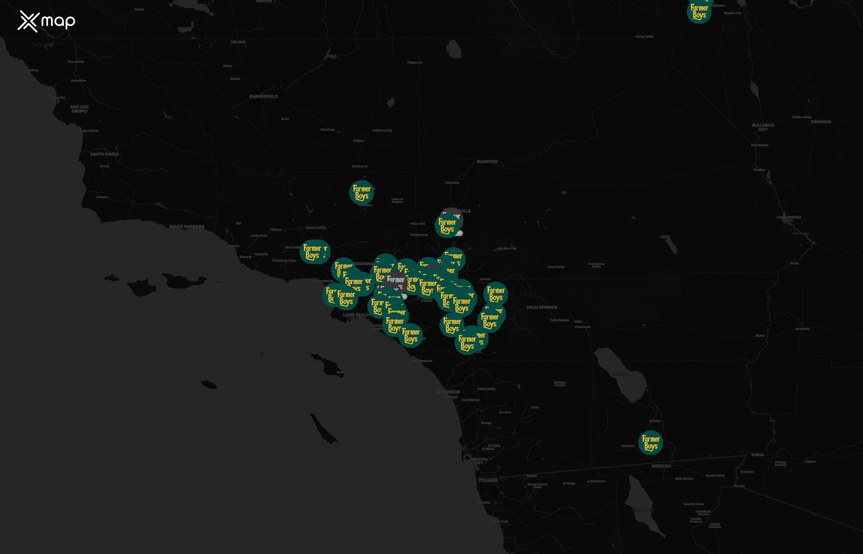 Farmer Boys city distribution