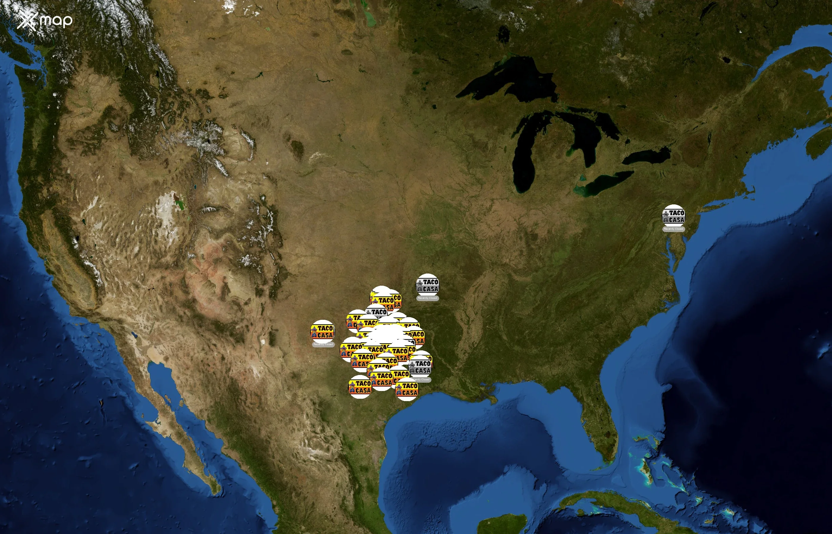 Taco Casa state distribution