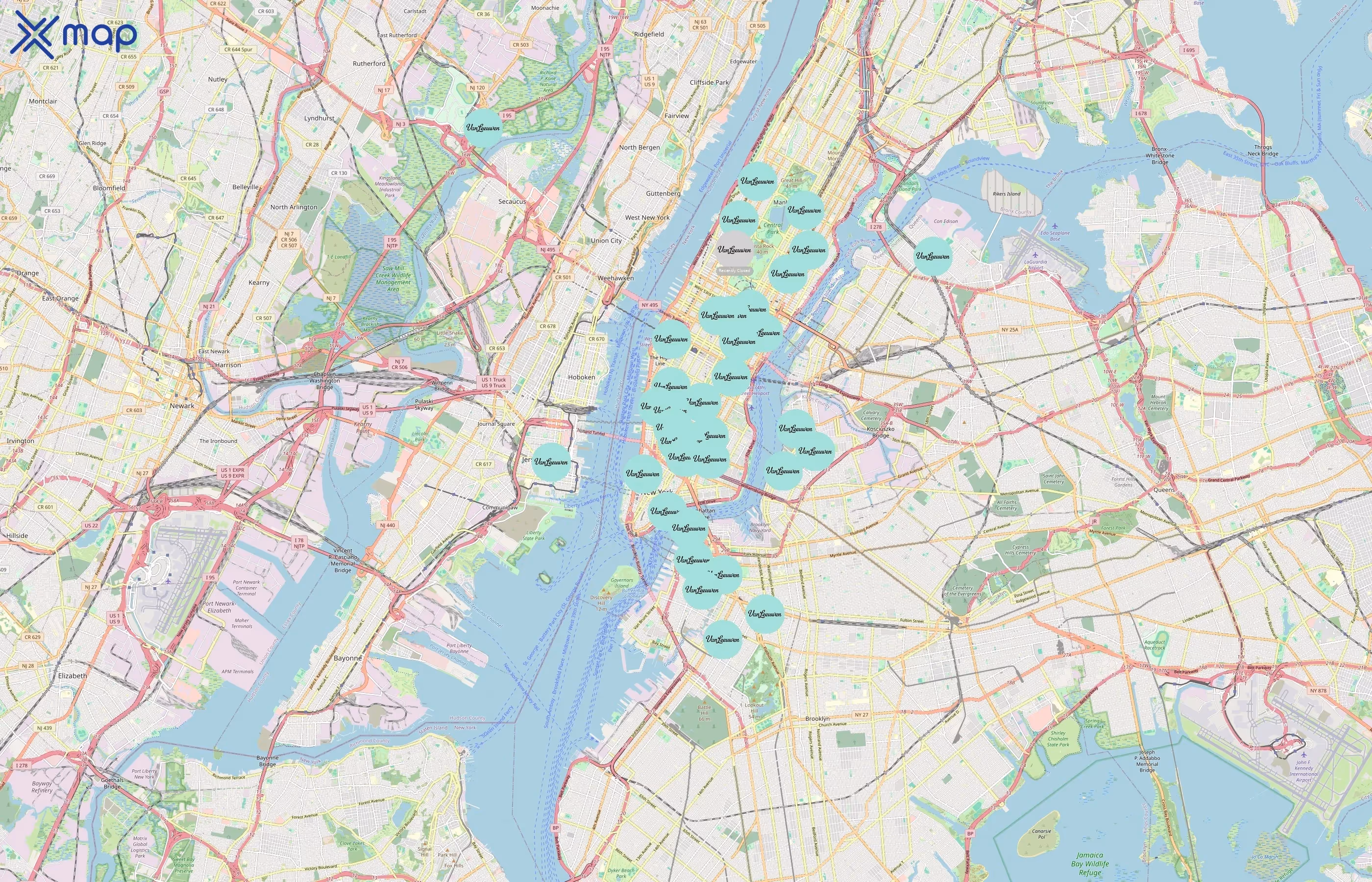 Van Leeuwen Ice Cream area coverage