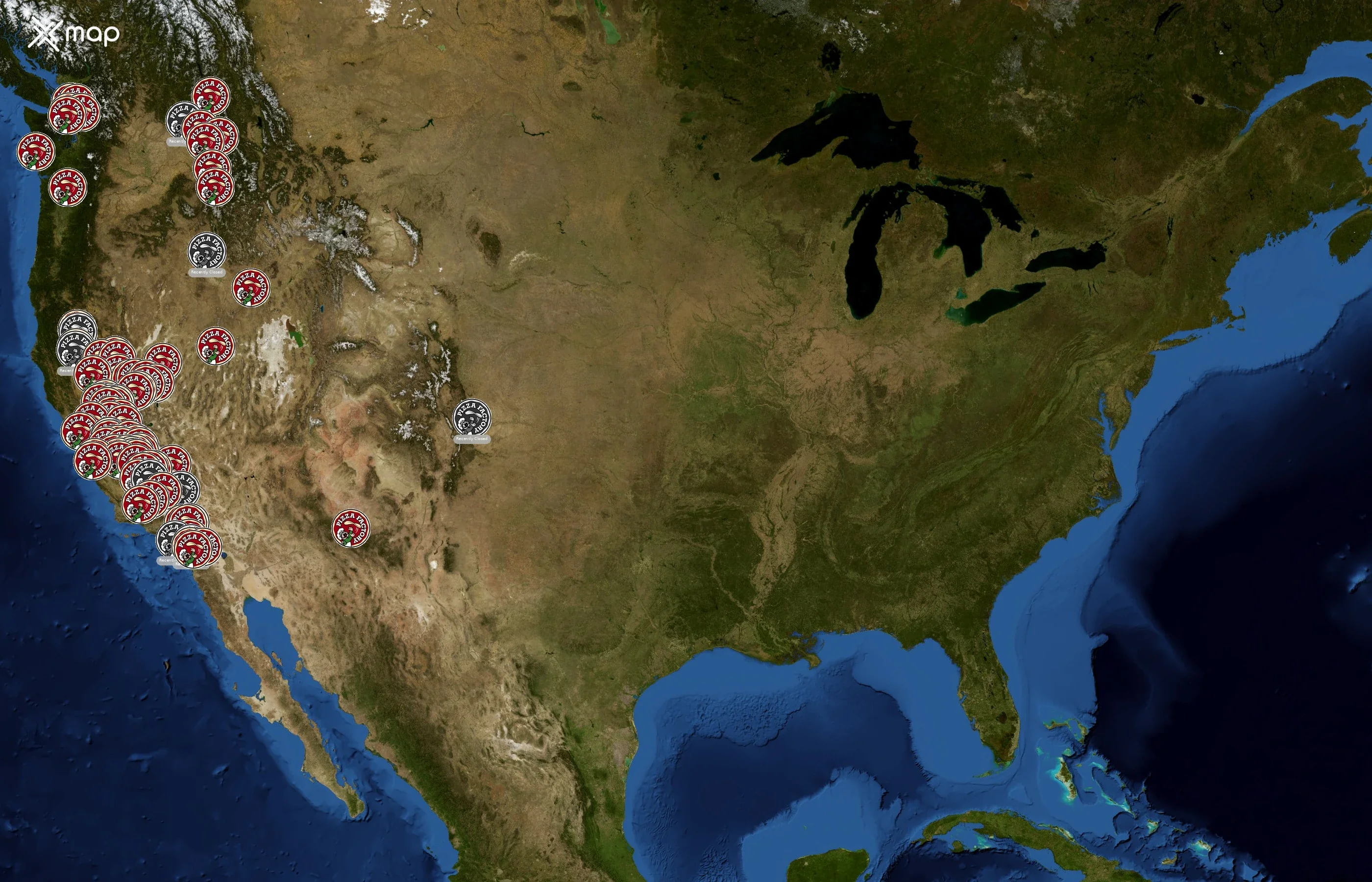 Pizza Factory state distribution