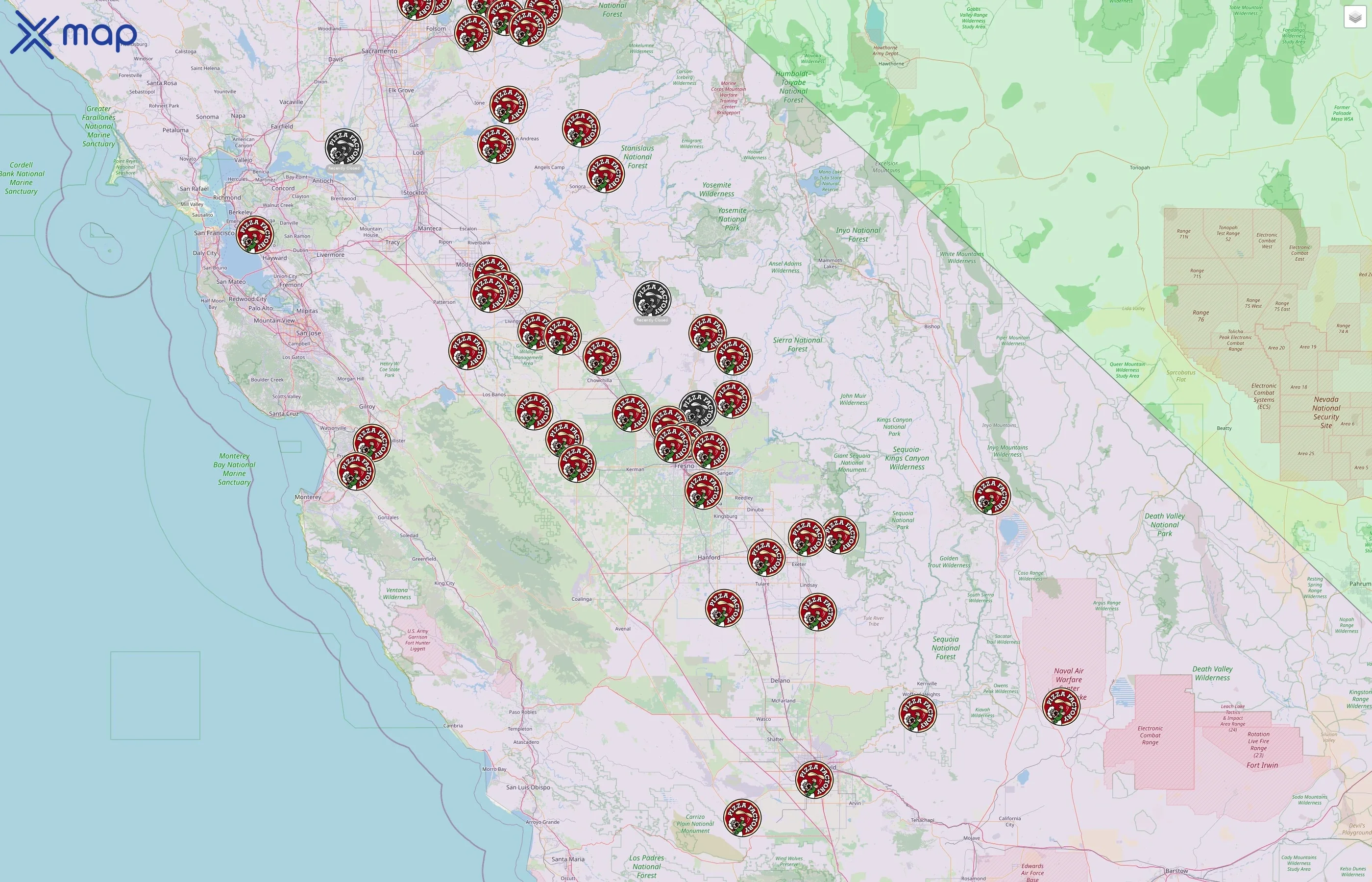 Pizza Factory street hotspots