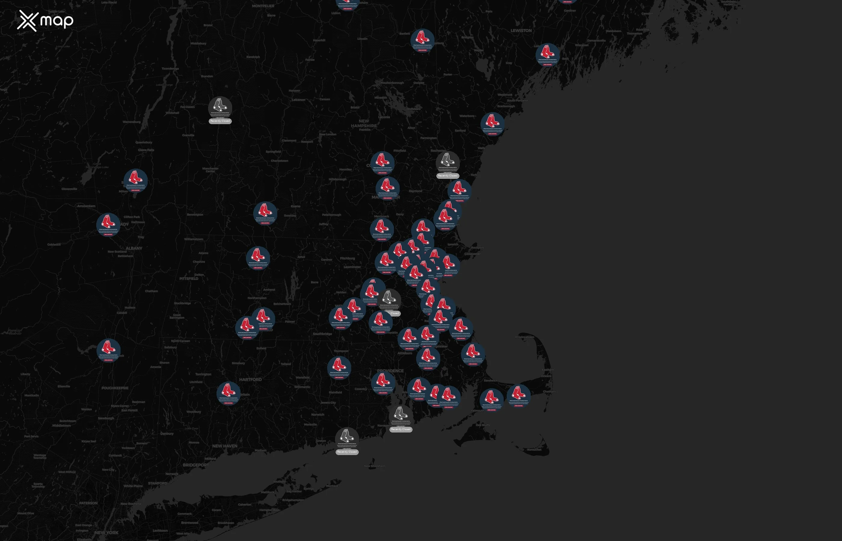99 Restaurants city distribution
