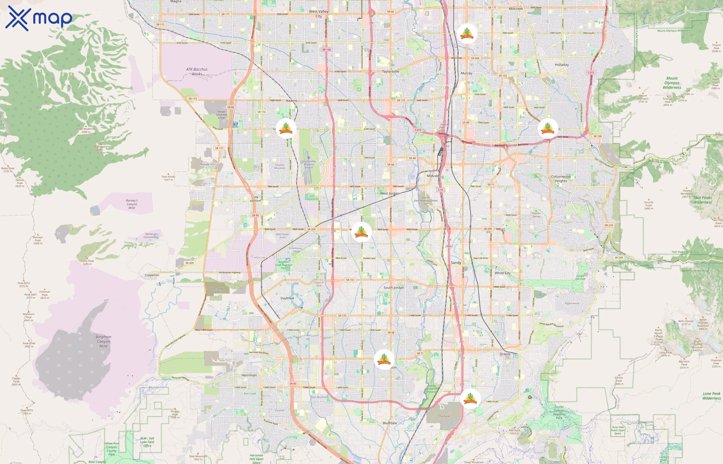 Taco Time area coverage