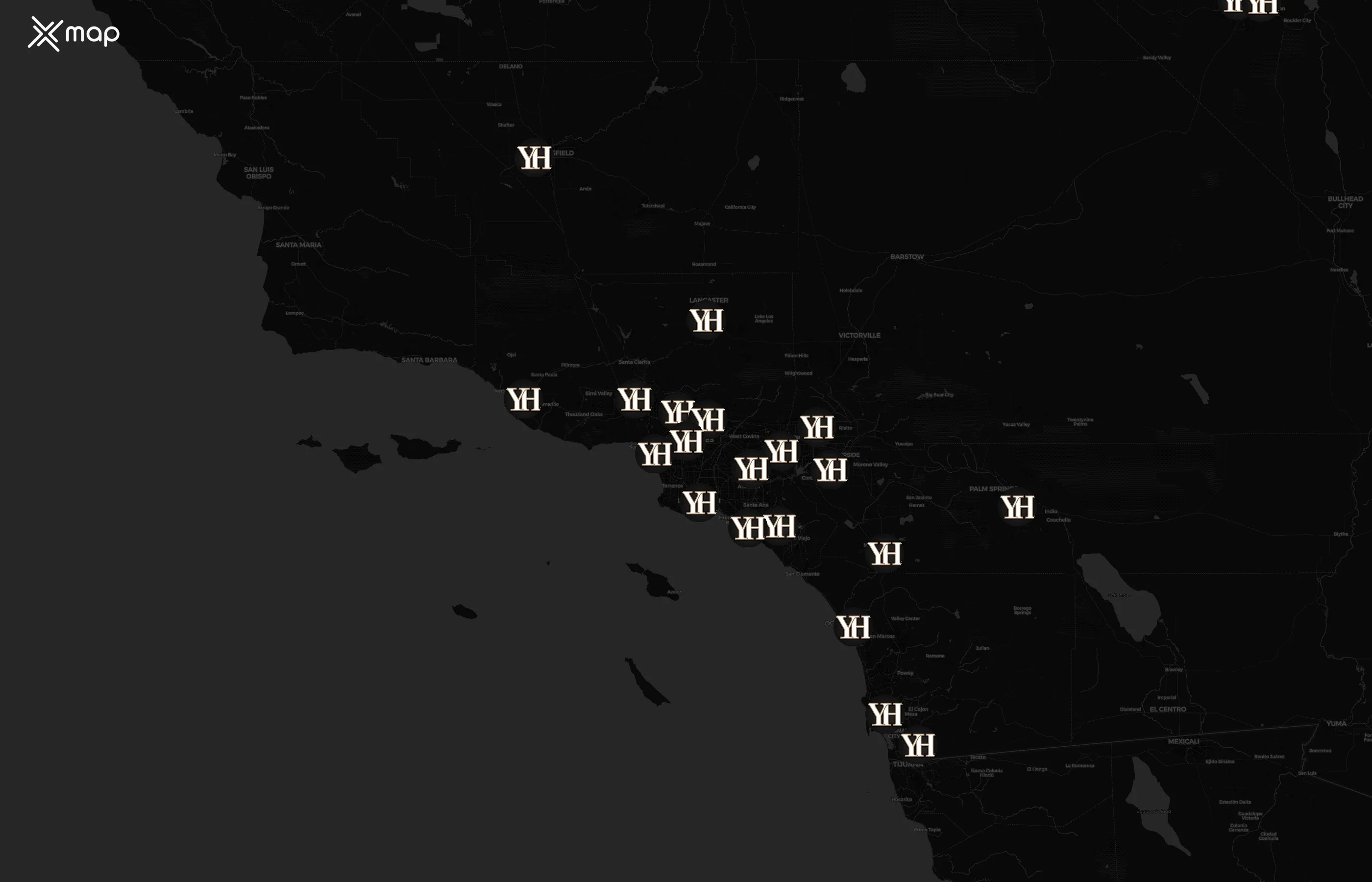 Yard House city distribution