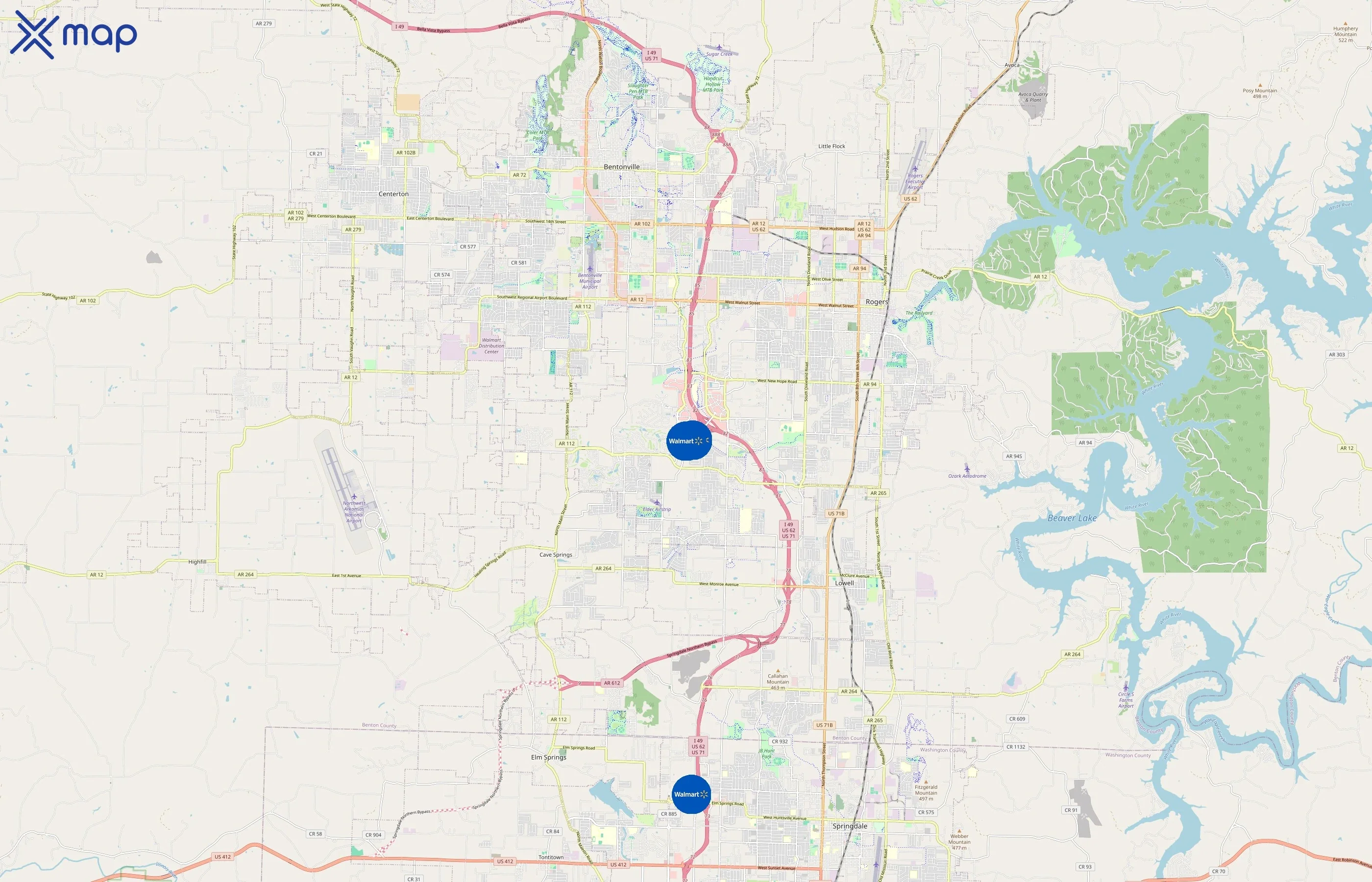 Walmart area coverage