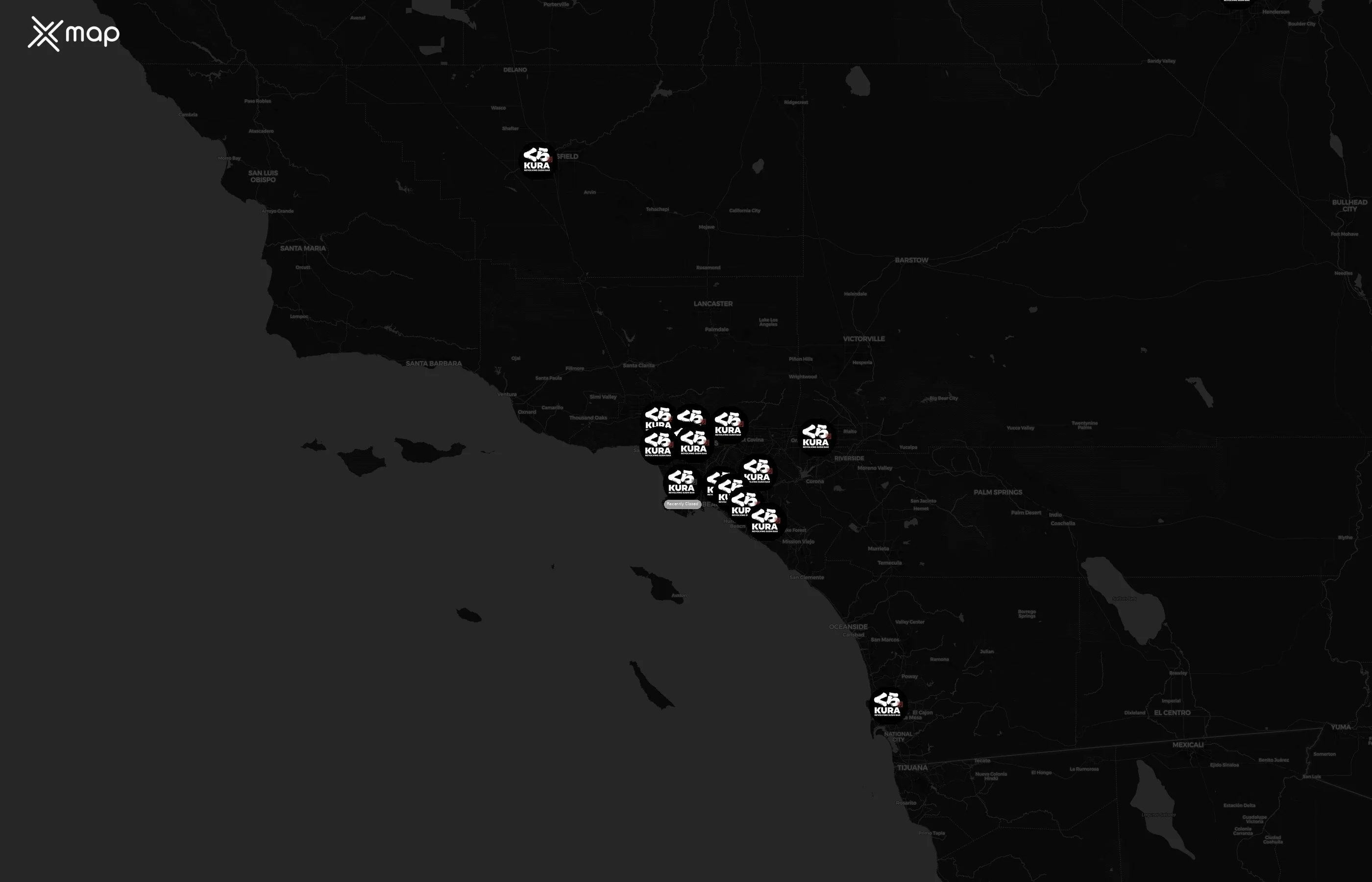 Kura Sushi city distribution