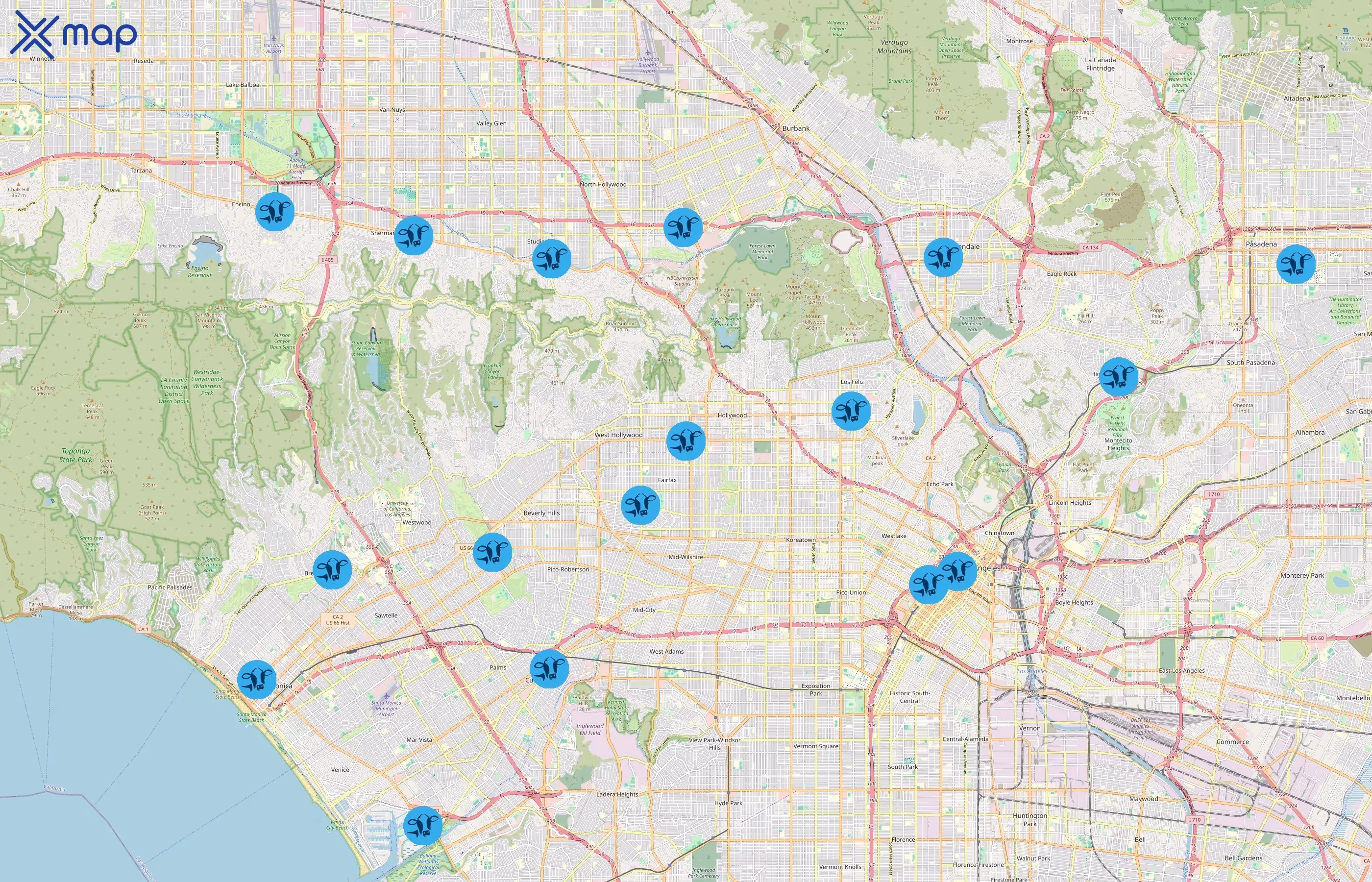 Mendocino Farms area coverage