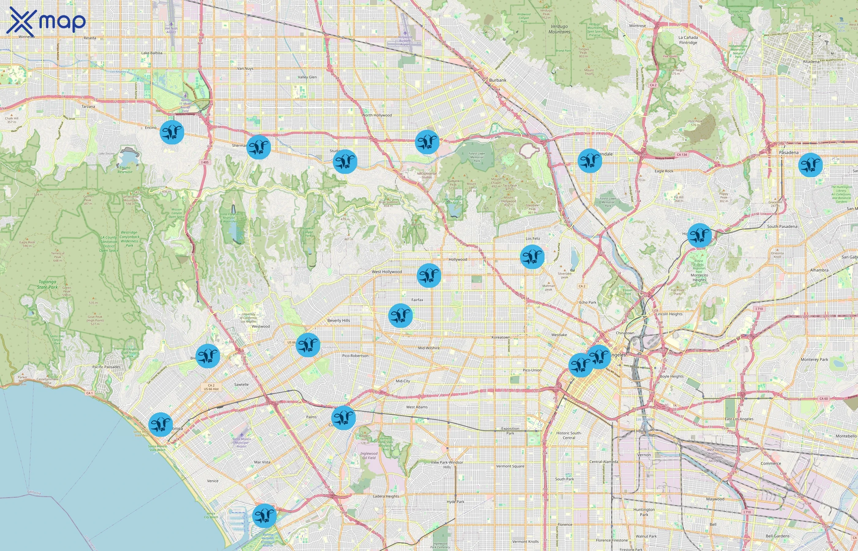 Mendocino Farms area coverage