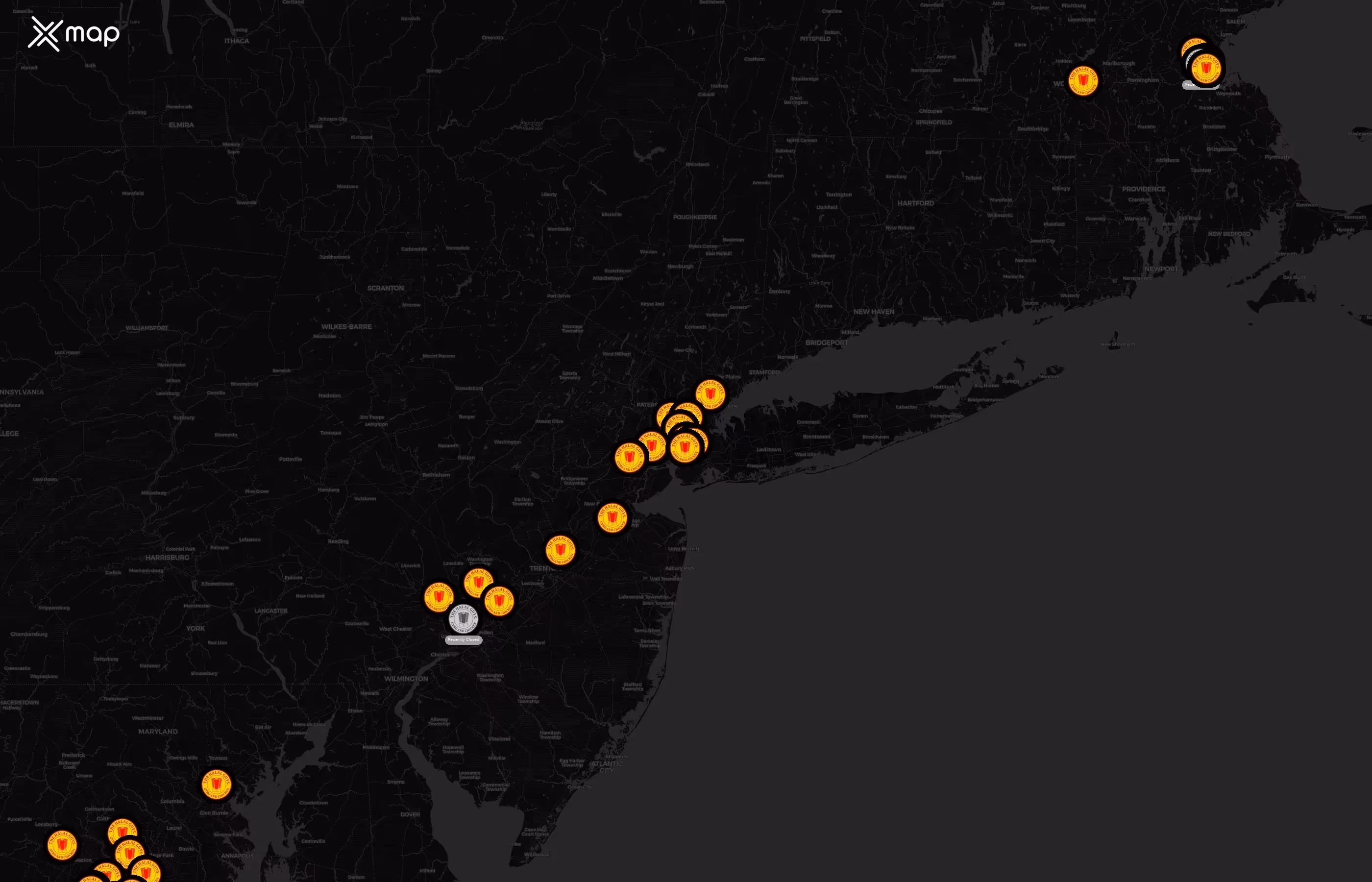 The Halal Guys city distribution