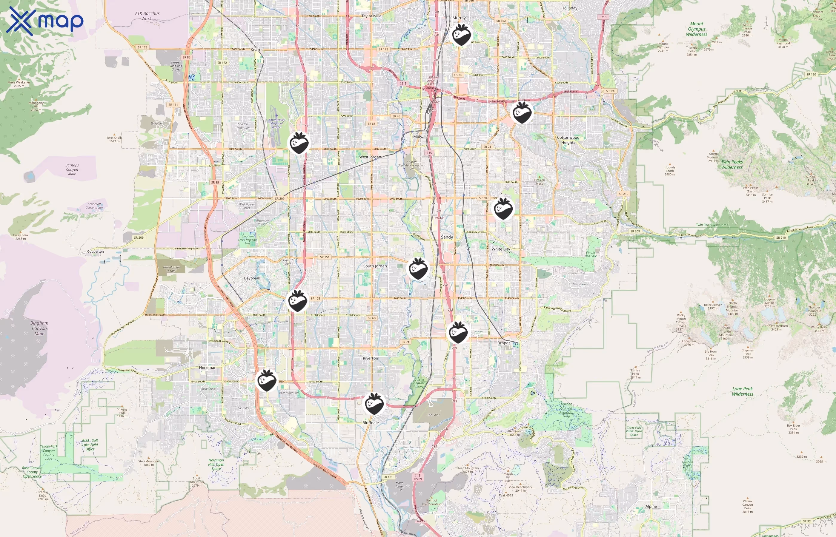 Café Zupas area coverage