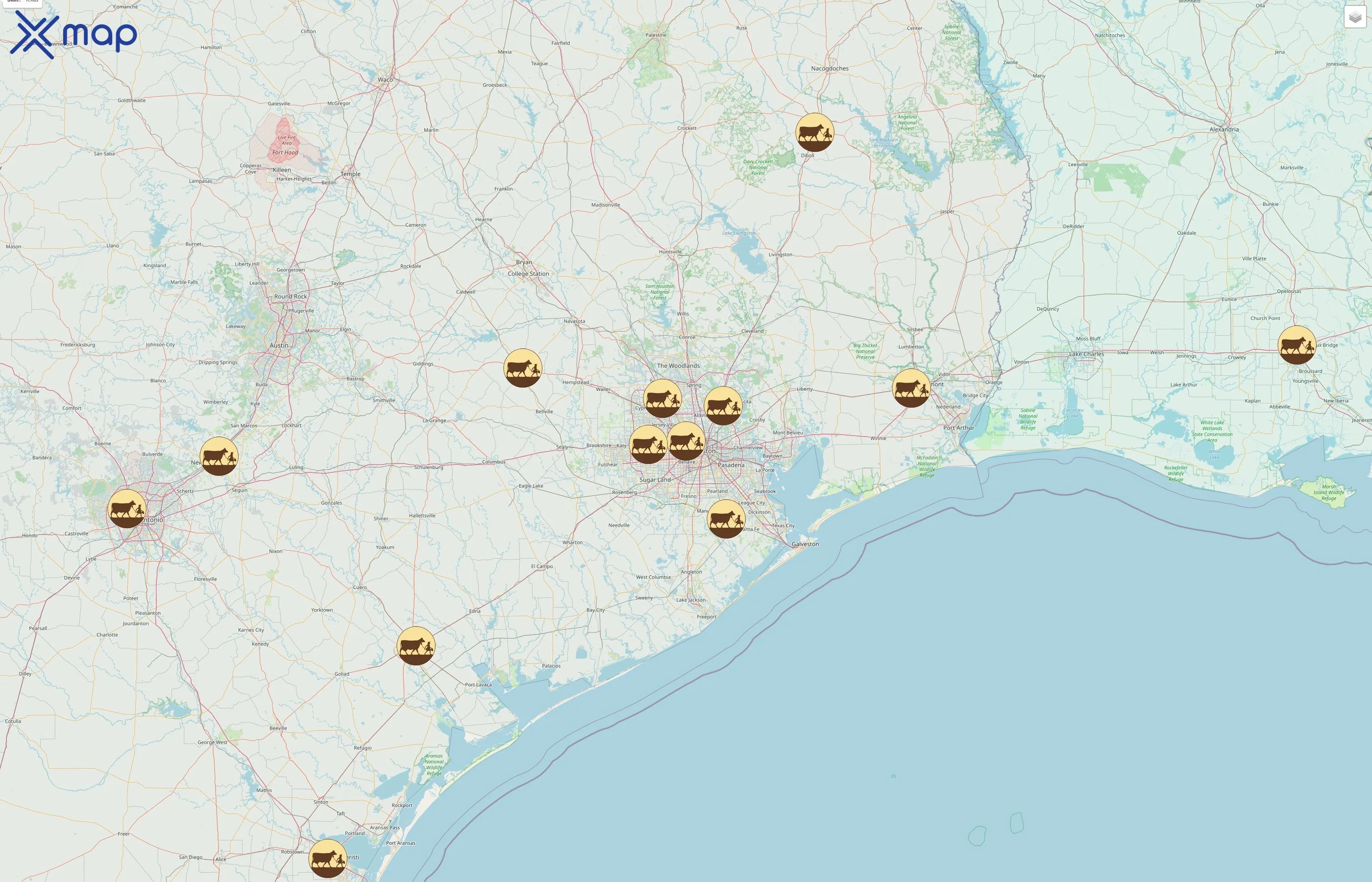 Blue Bell Creameries street hotspots