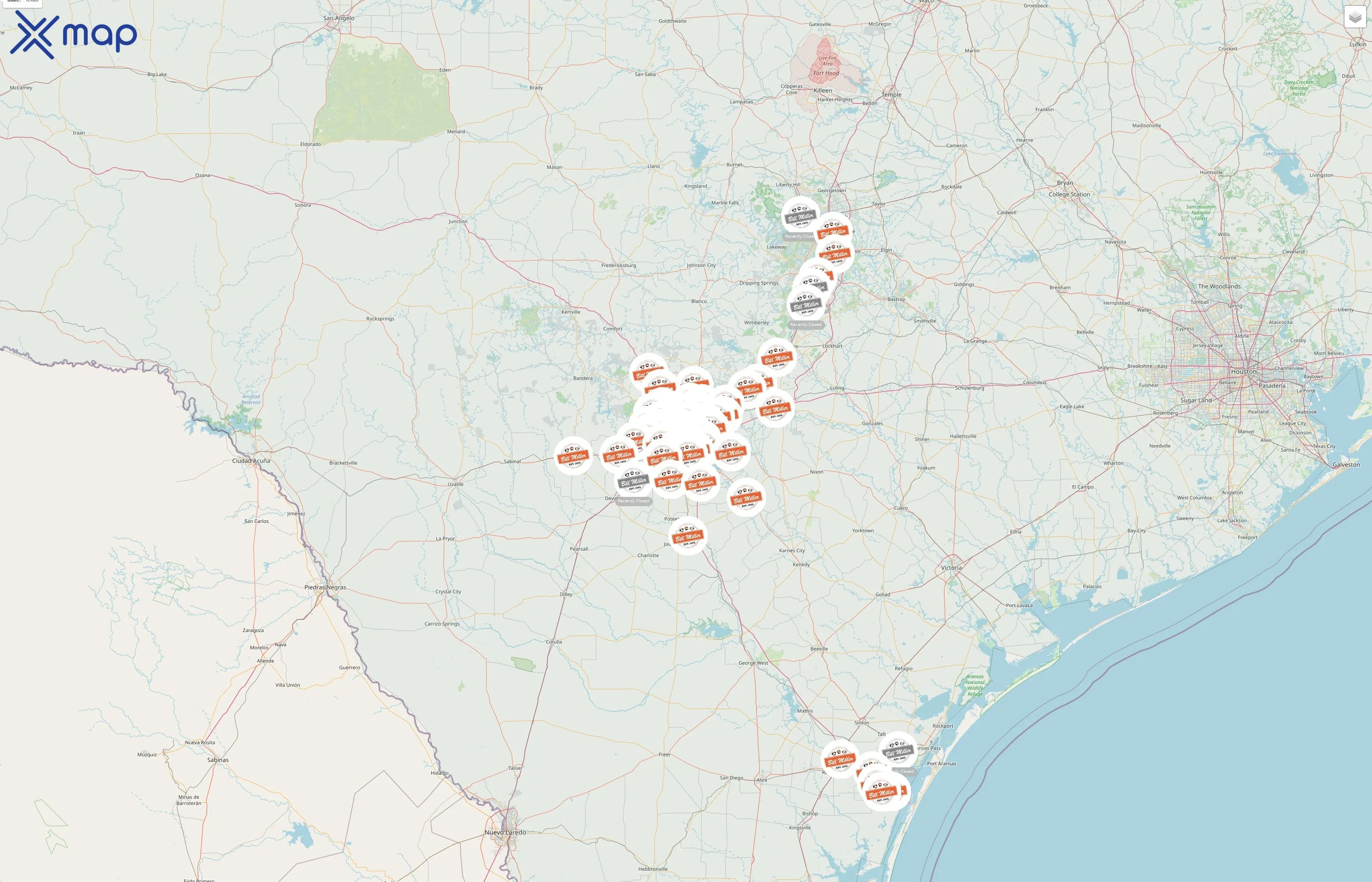Bill Miller BBQ street hotspots